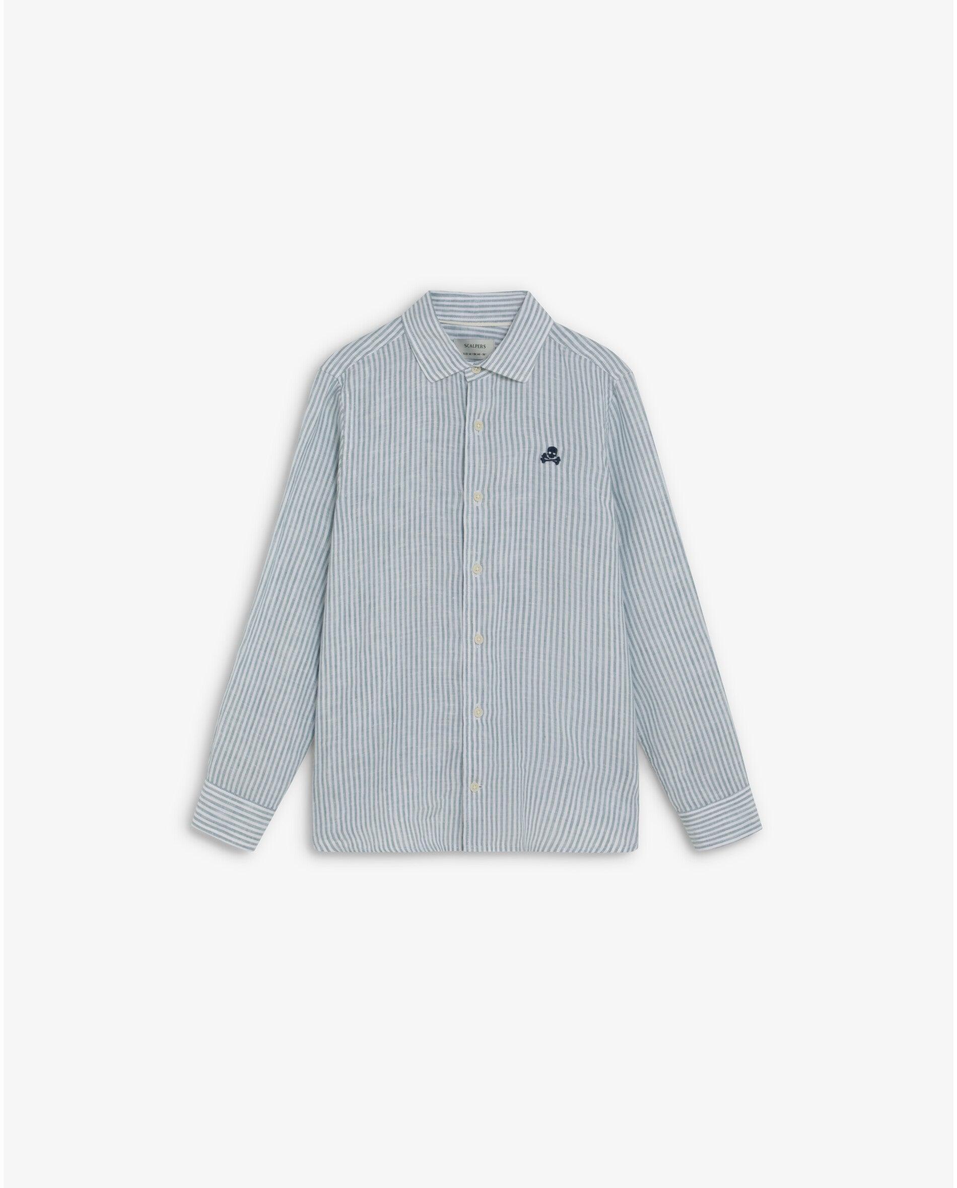 Imagem 0 de Camisa Infantil em Linho 100% Às Riscas