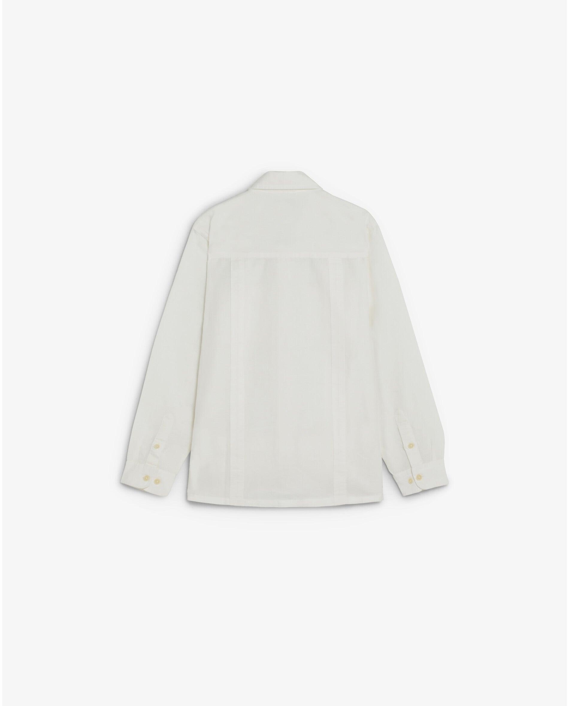 Camisa Infantil Guayabera de Manga Comprida Scalpers Branco-2
