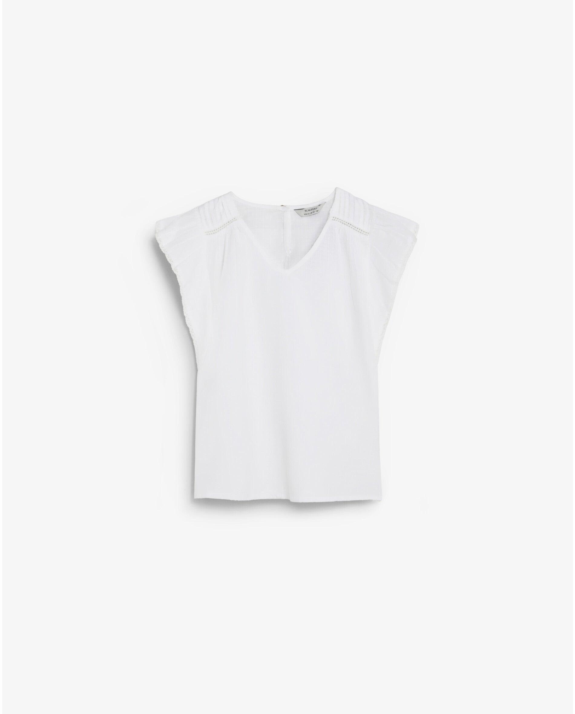 Imagem 0 de Blusa Infantil com Folhos e Gola em V