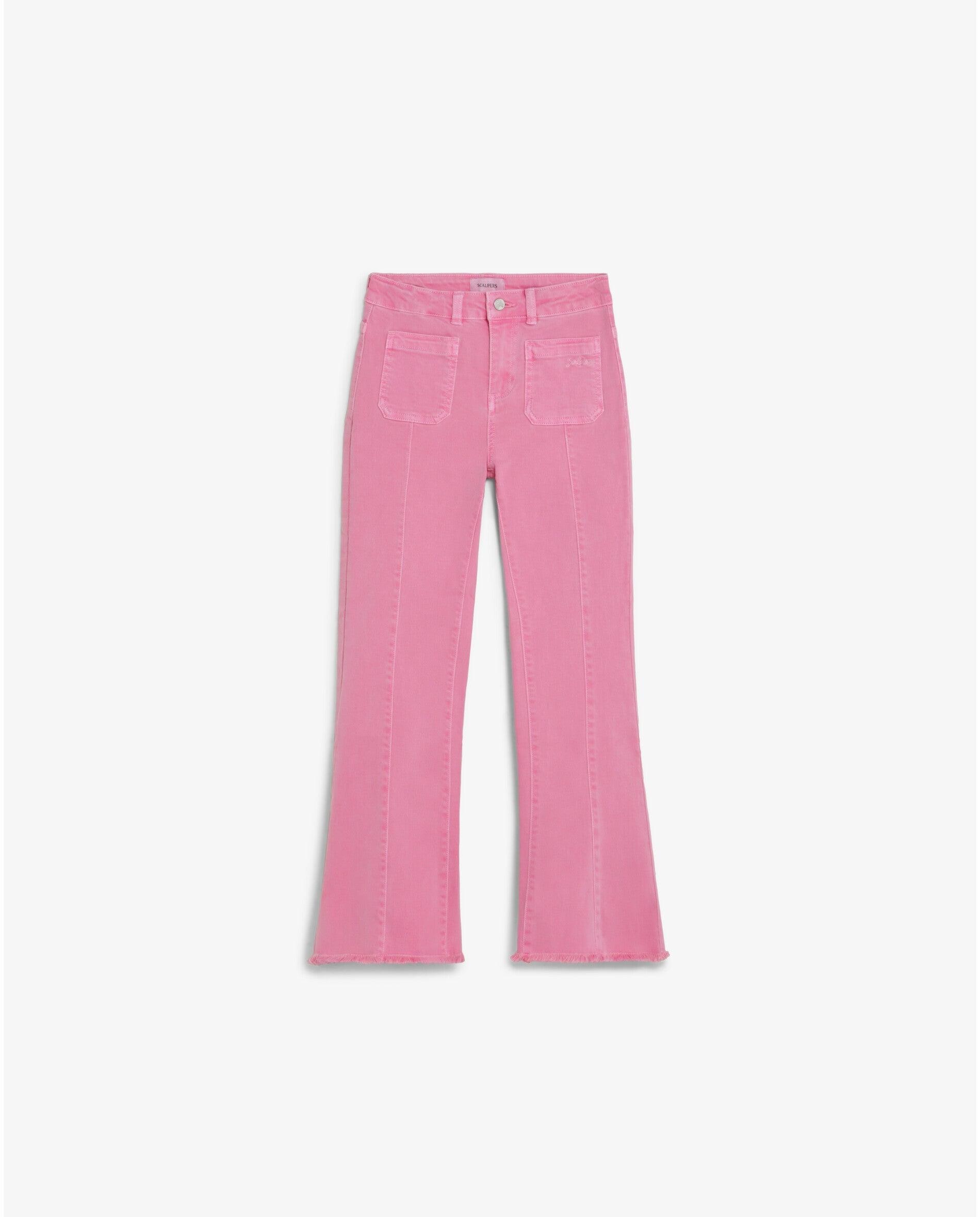 Imagem 0 de Jeans Infantil à Boca de Sino com Bainha Desfiada