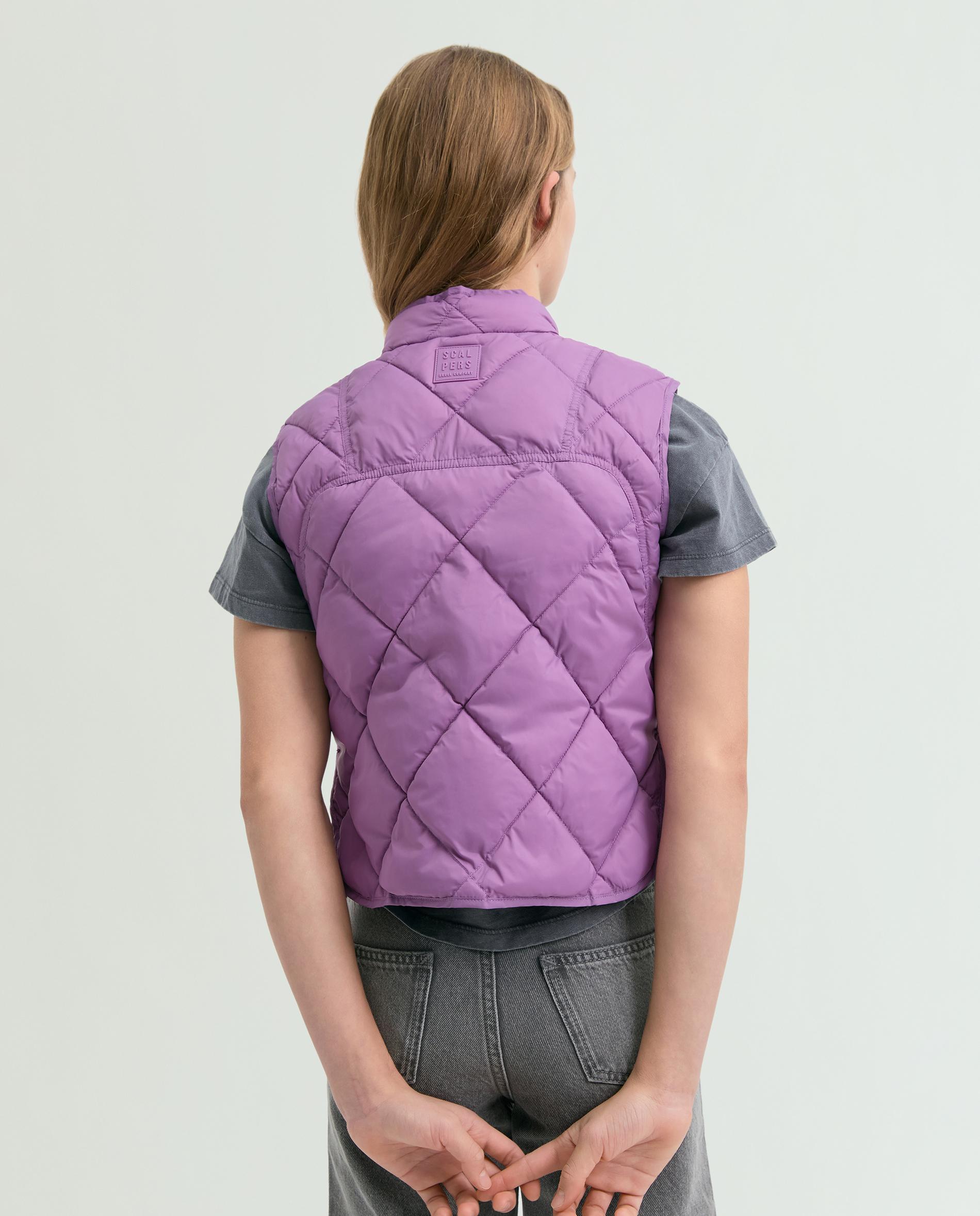 Colete Infantil Acolchoado com Gola à Padre Púrpura-2