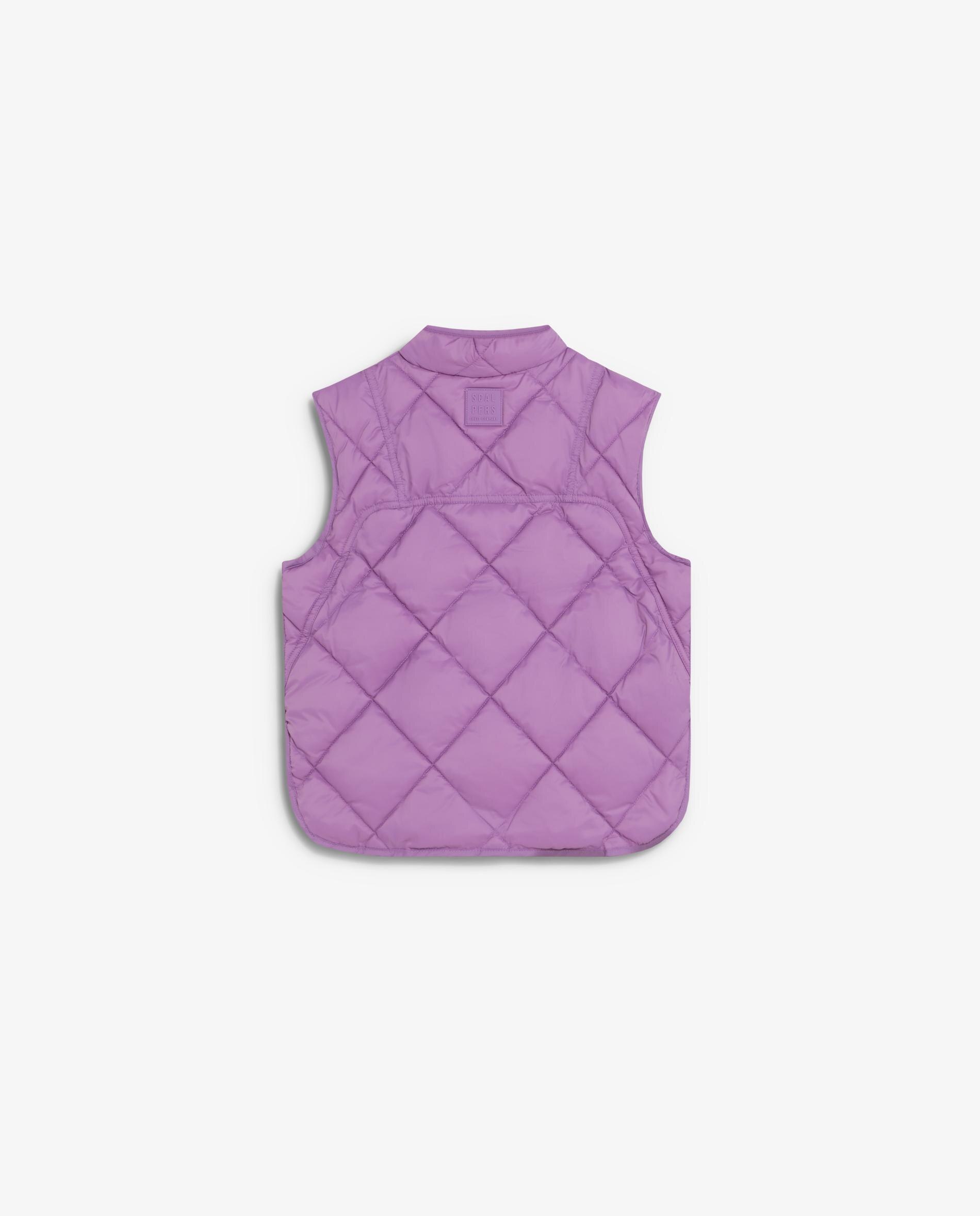 Colete Infantil Acolchoado com Gola à Padre Púrpura-6