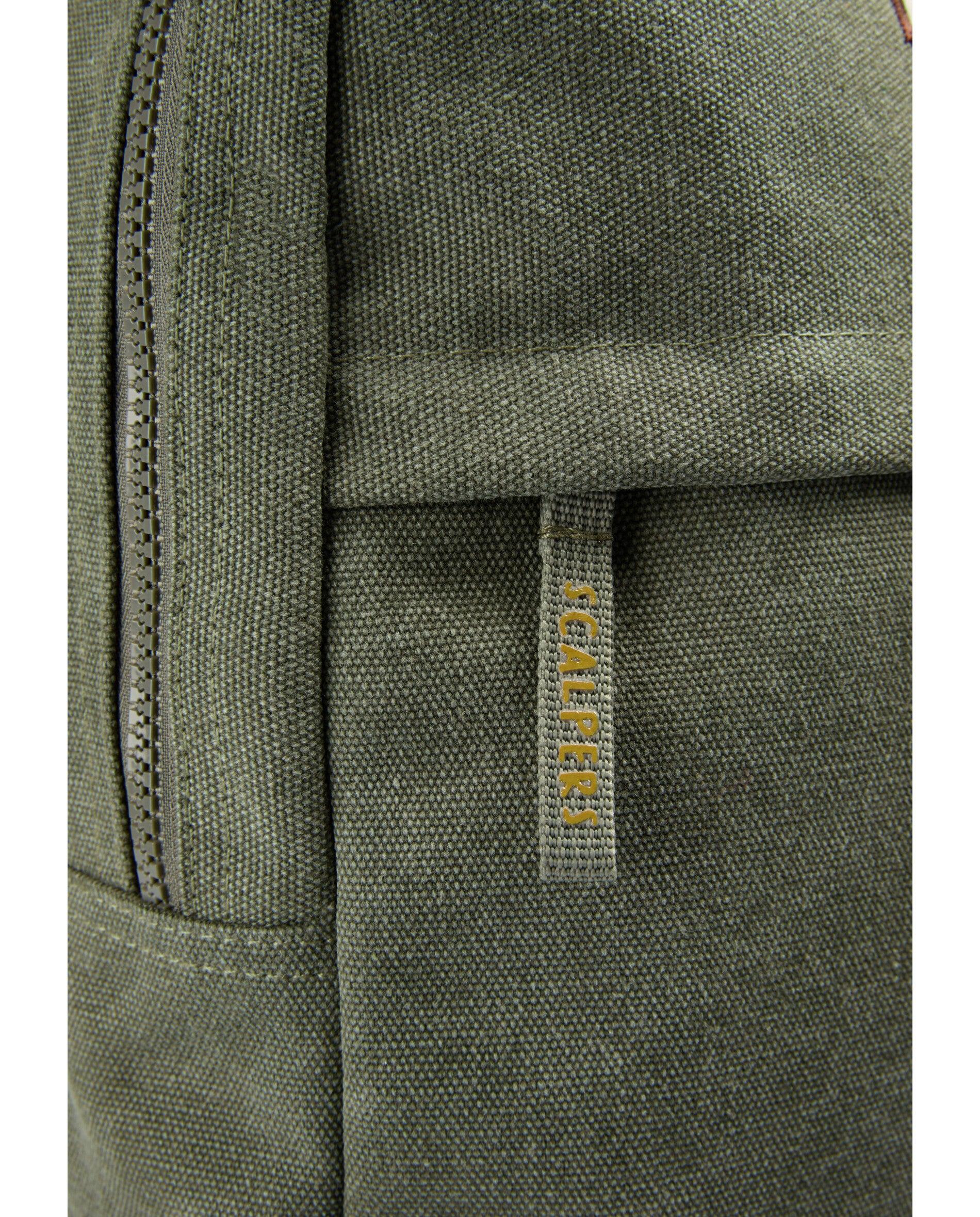 Mochila Infantil com Bolso Frontal e Alças Reguláveis Scalpers Caqui-7