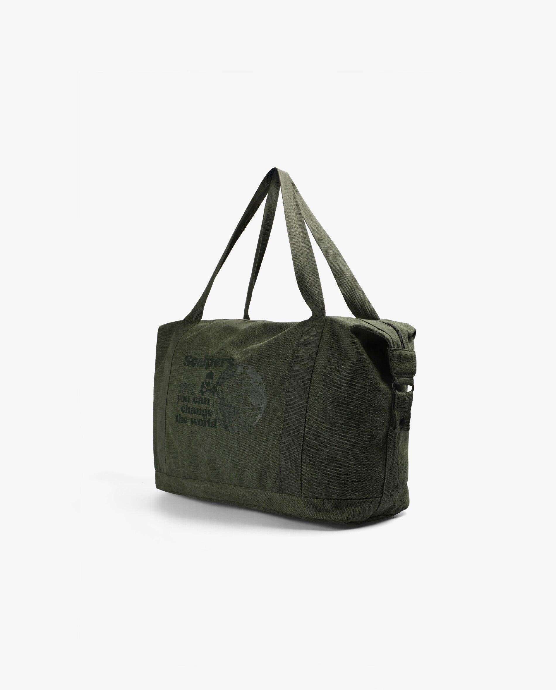 Mala Infantil de Viagem com Fecho Zip Scalpers Verde-militar-3