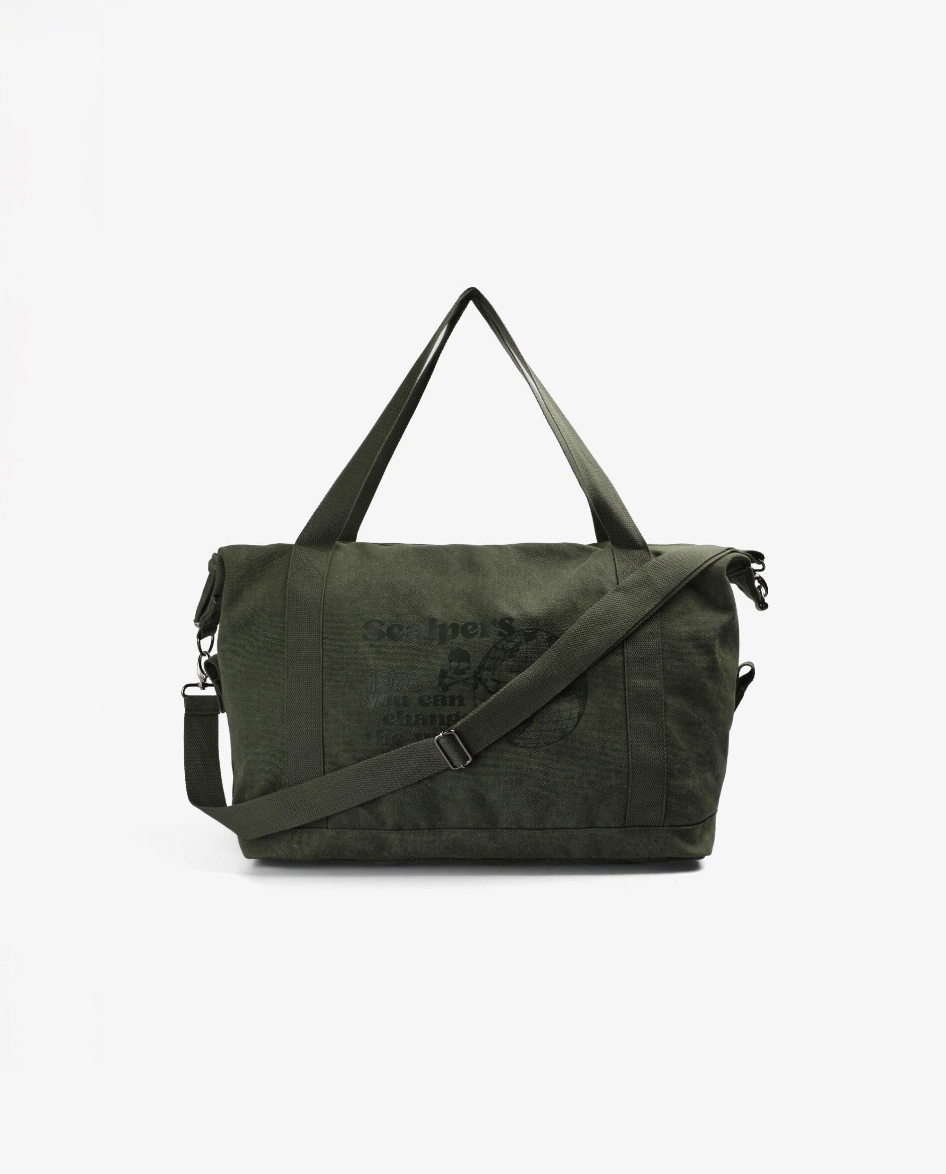 Mala Infantil de Viagem com Fecho Zip Scalpers Verde-militar-4