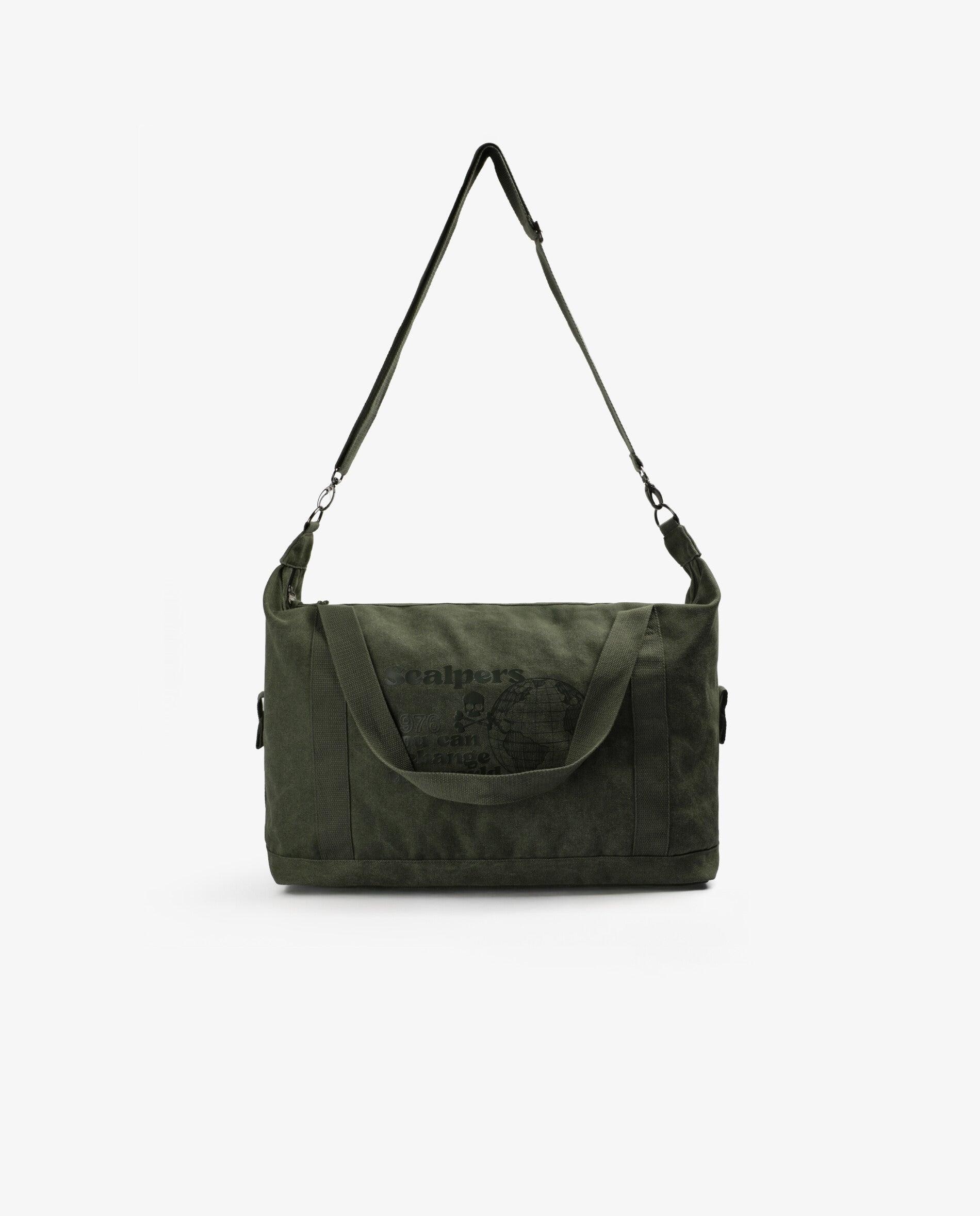 Mala Infantil de Viagem com Fecho Zip Scalpers Verde-militar-5