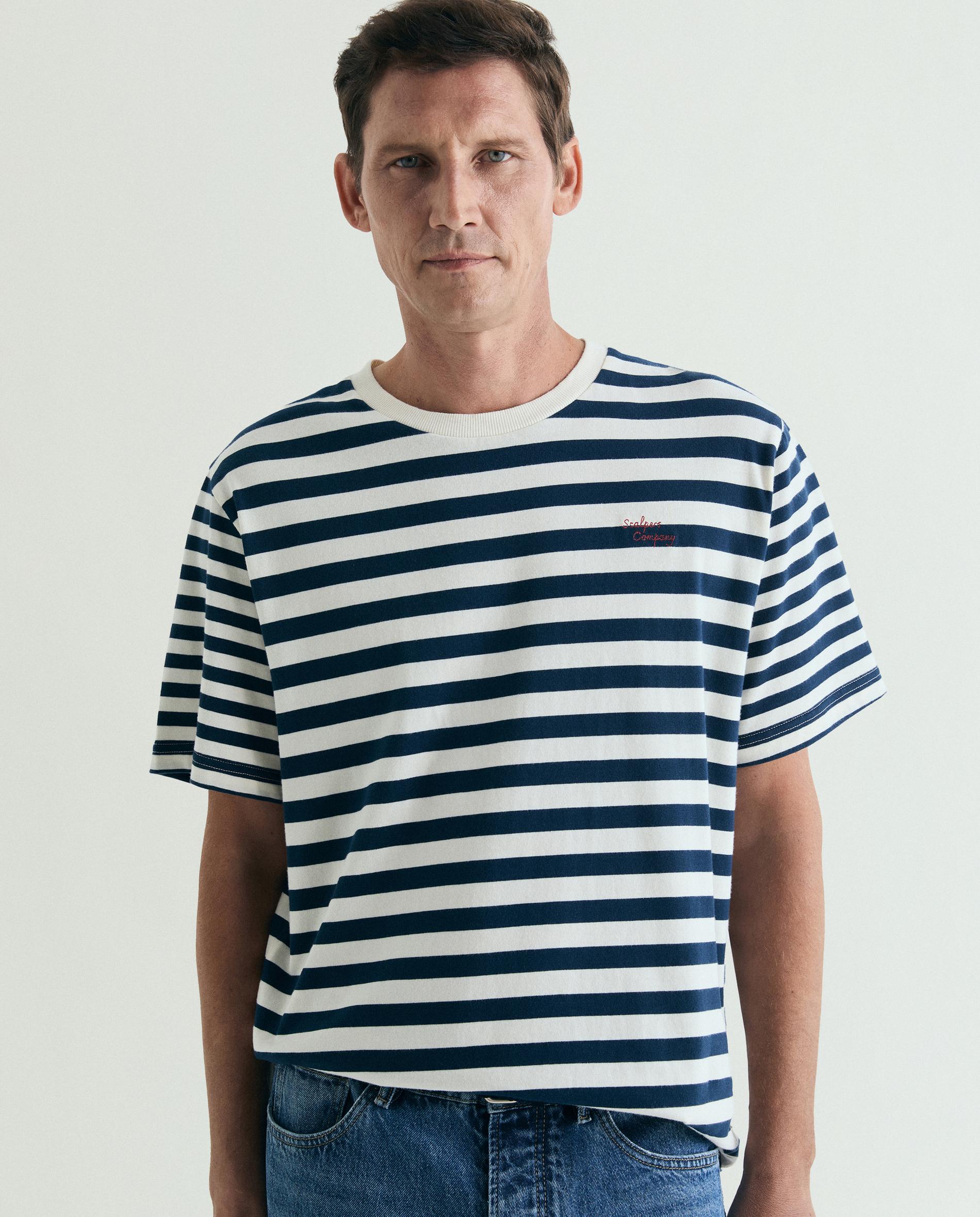 Imagem 0 de T-shirt de Manga Curta Às Riscas