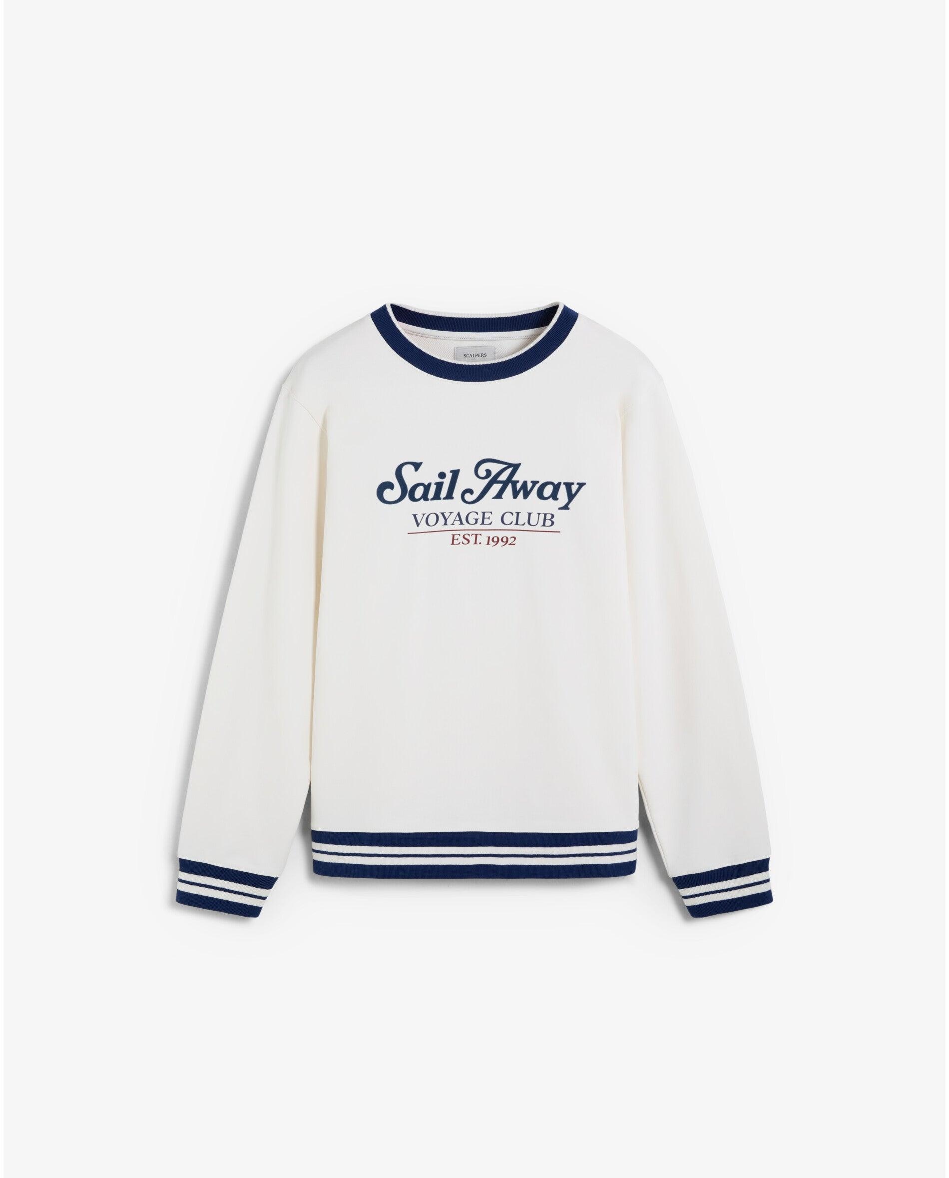 Imagem 0 de Sweatshirt sem Capuz com Rib em Contraste