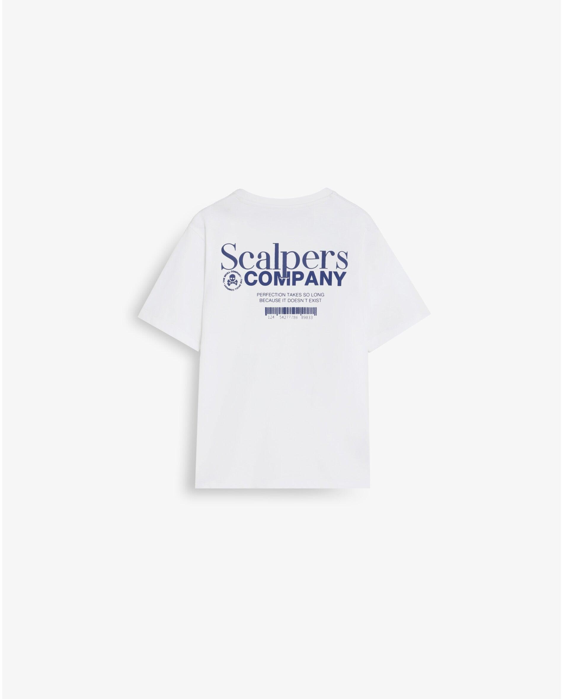 T-shirt Infantil de Manga Curta com Print Posterior Scalpers Branco-2