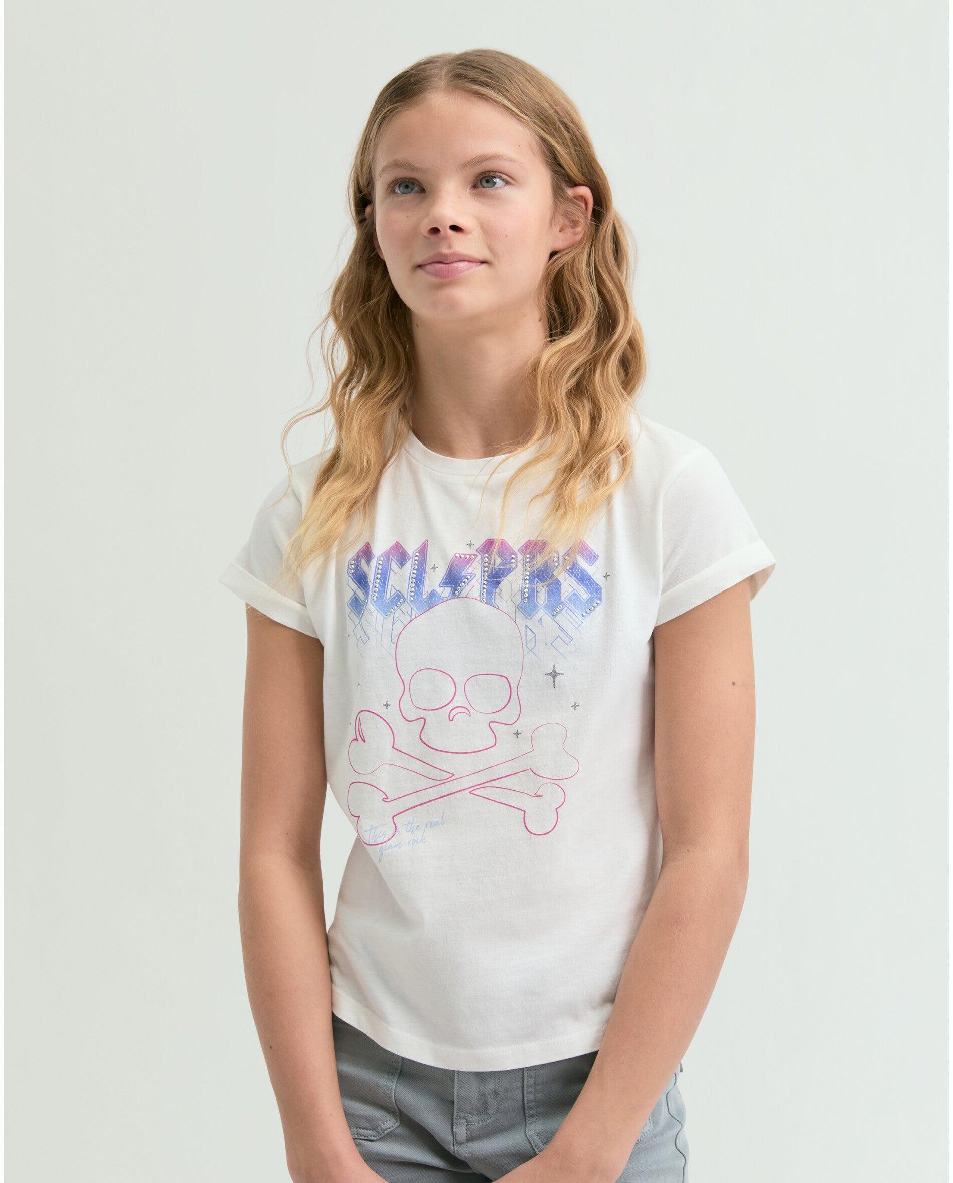 Imagem 0 de T-shirt Infantil de Manga Curta com Strass