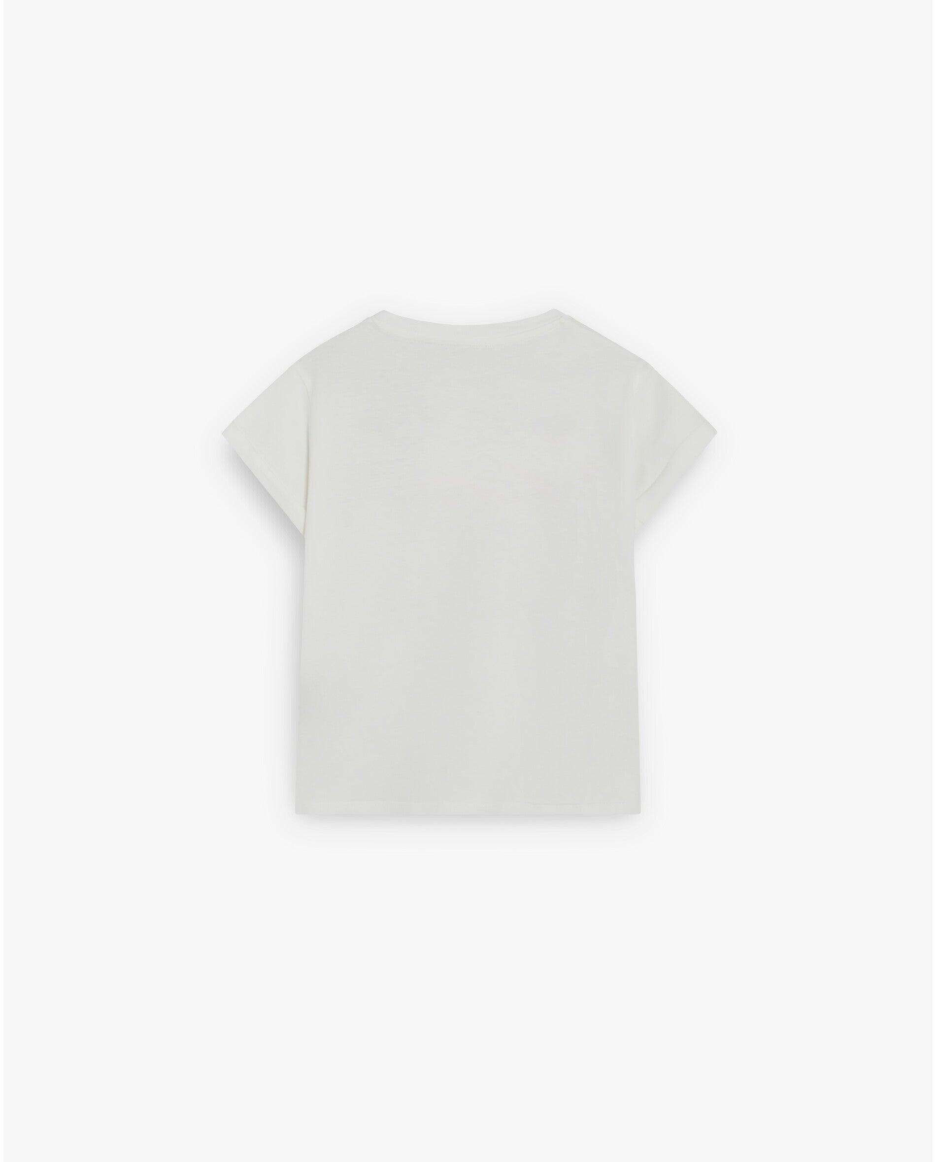 T-shirt Infantil de Manga Curta com Strass Scalpers Branco-6