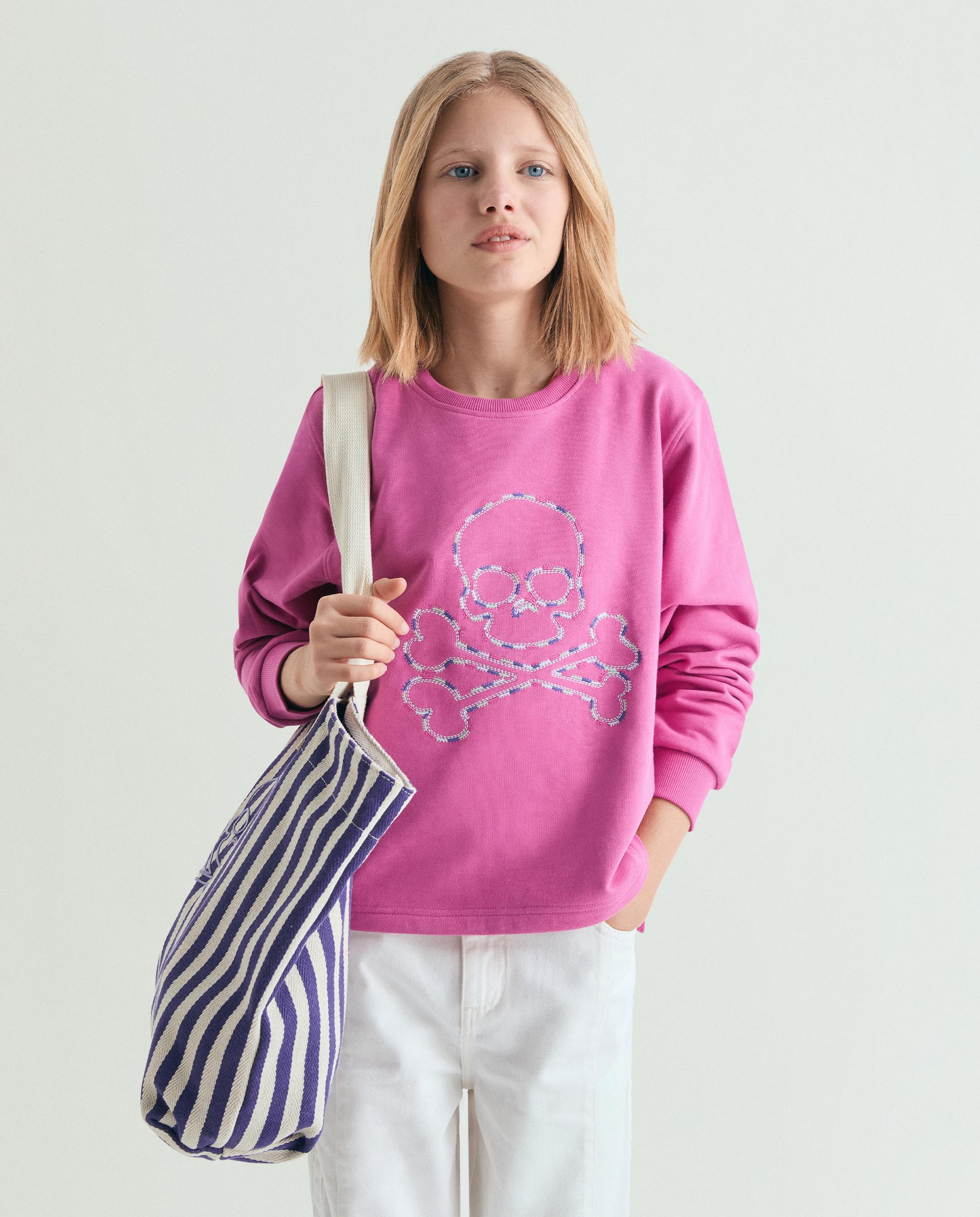 Imagem 0 de Sweat Infantil com Gola Redonda e Caveira Bordada