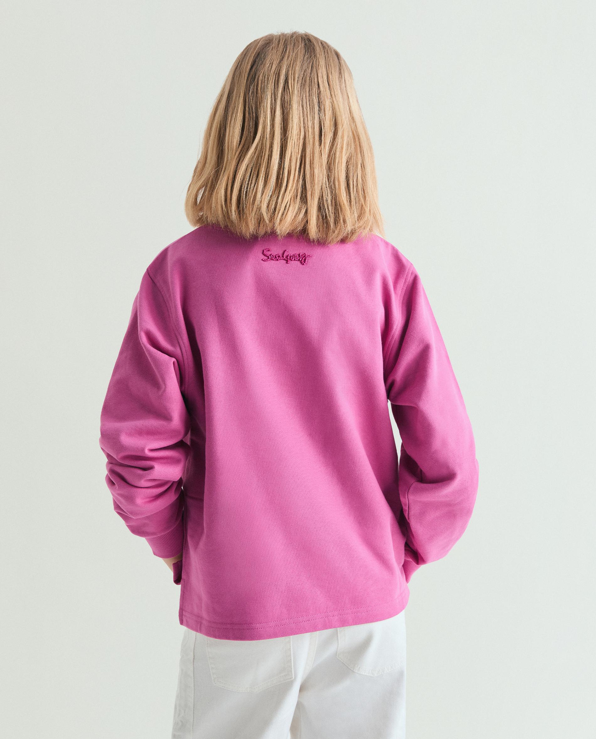 Sweat Infantil com Gola Redonda e Caveira Bordada Scalpers Morango-2