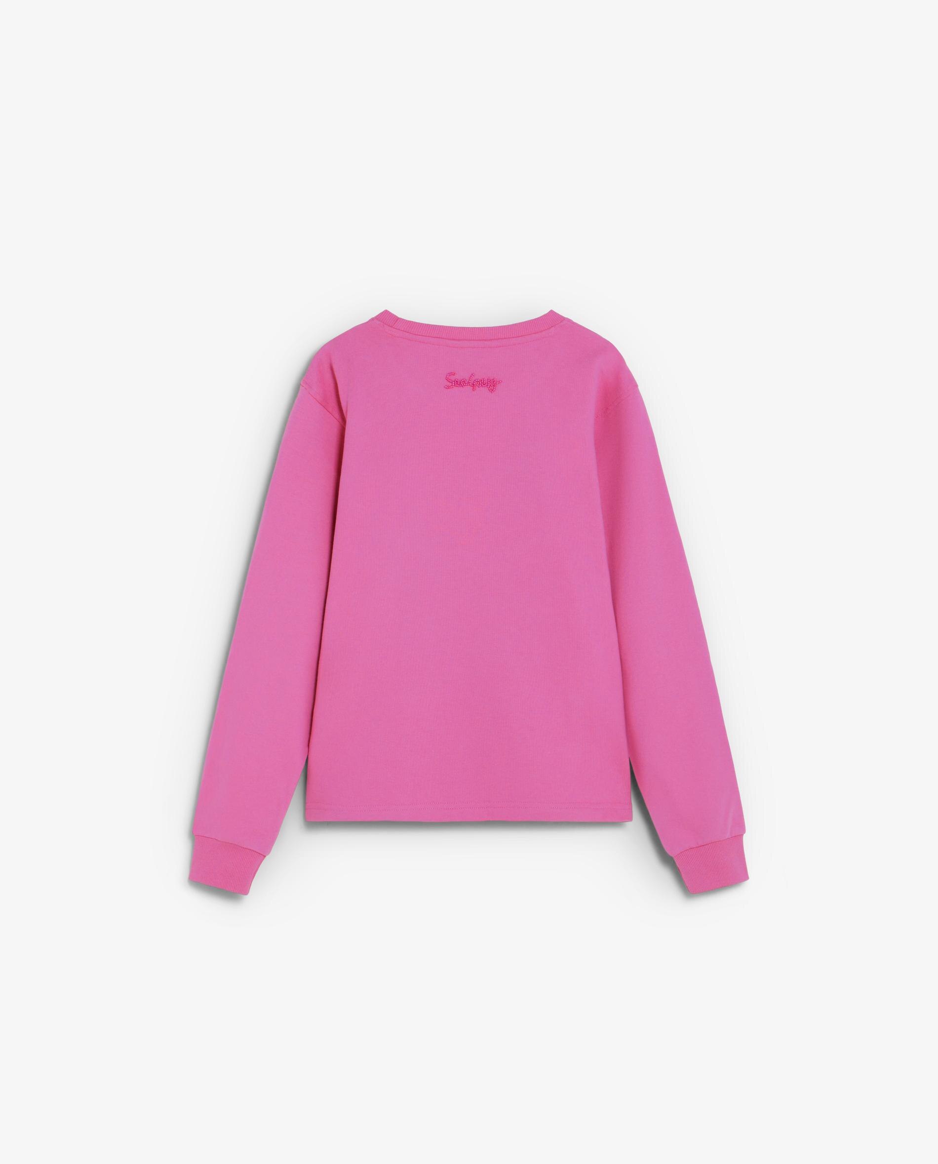 Sweat Infantil com Gola Redonda e Caveira Bordada Scalpers Morango-8