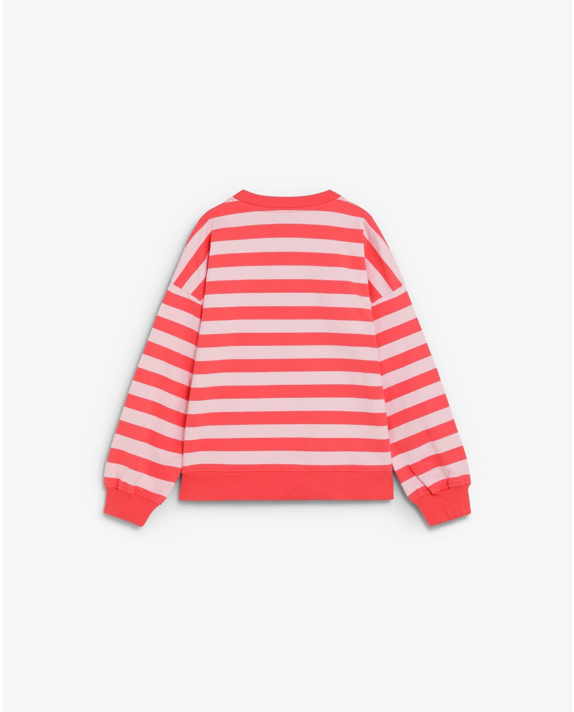 Sweat Infantil Relaxed Fit Às Riscas Scalpers Coral-2