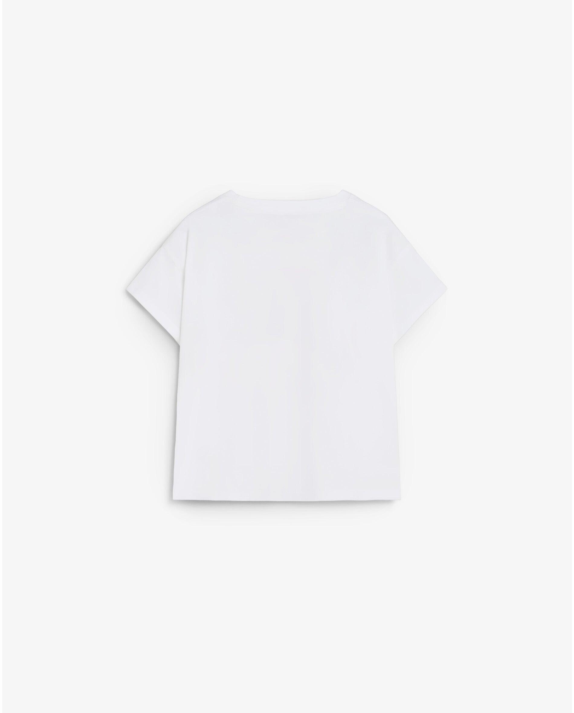 T-shirt Infantil de Manga Curta com Caveira Vichy Frontal Scalpers Branco-2