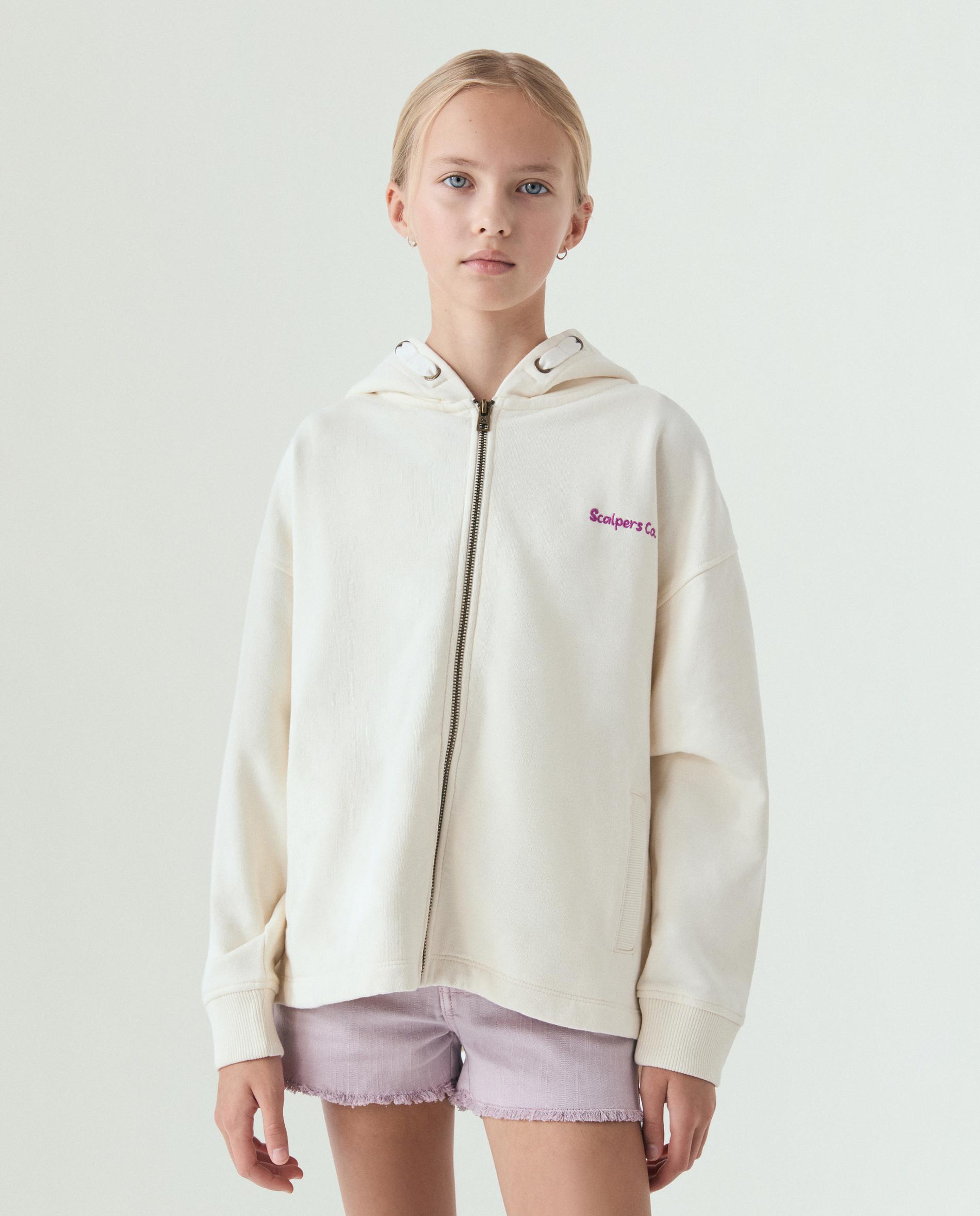 Imagem 0 de Sweatshirt com Capuz Infantil com Caveira Posterior e Fecho Zip