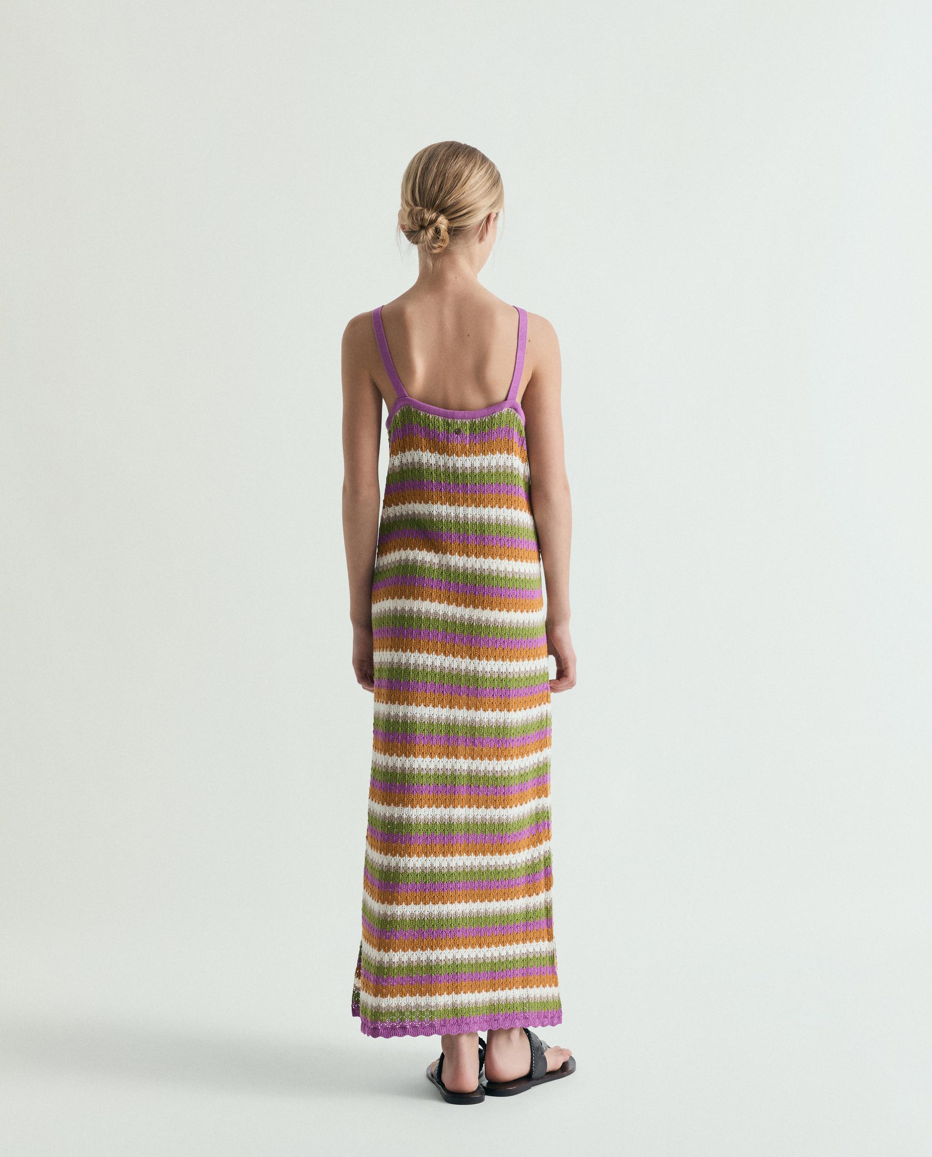 Vestido Infantil Às Riscas de Alças Scalpers Multicolor-3