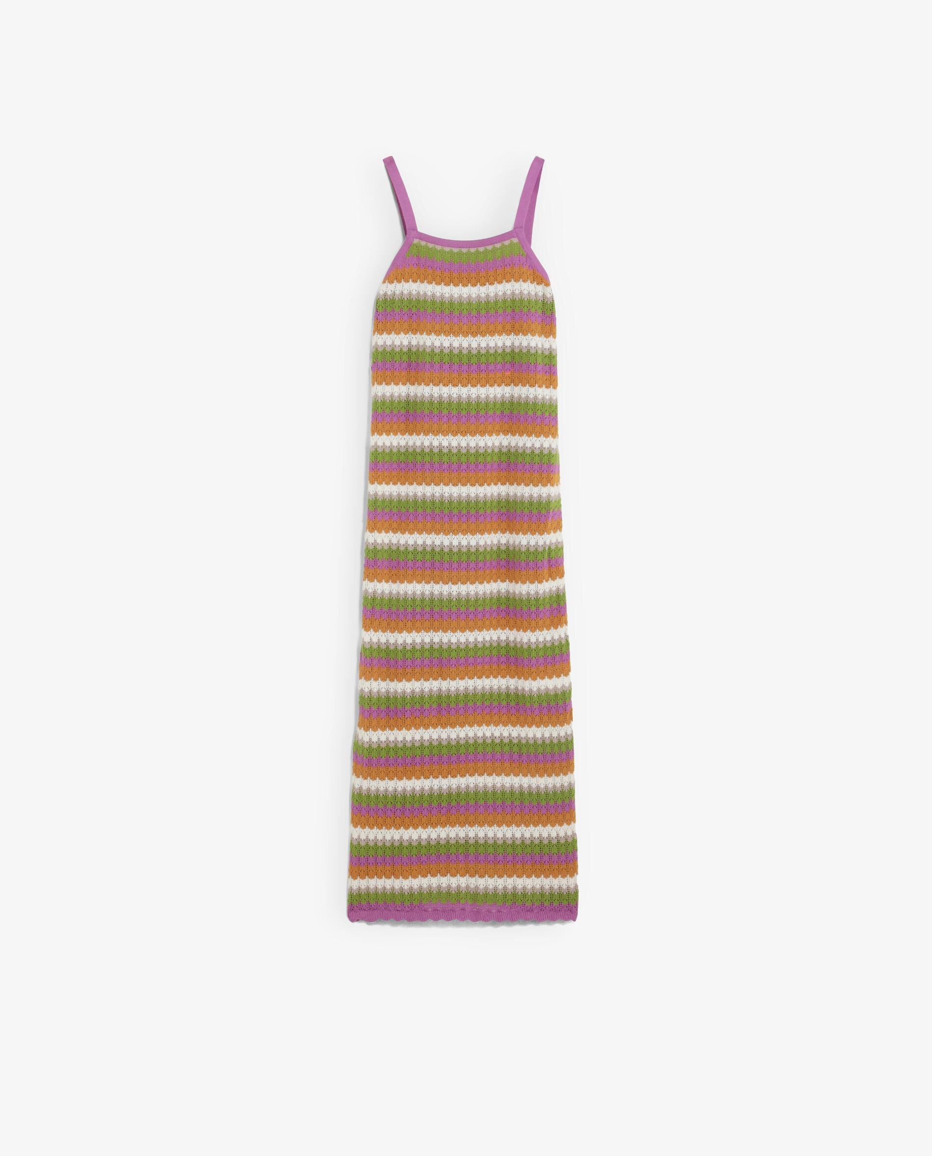 Vestido Infantil Às Riscas de Alças Scalpers Multicolor-4