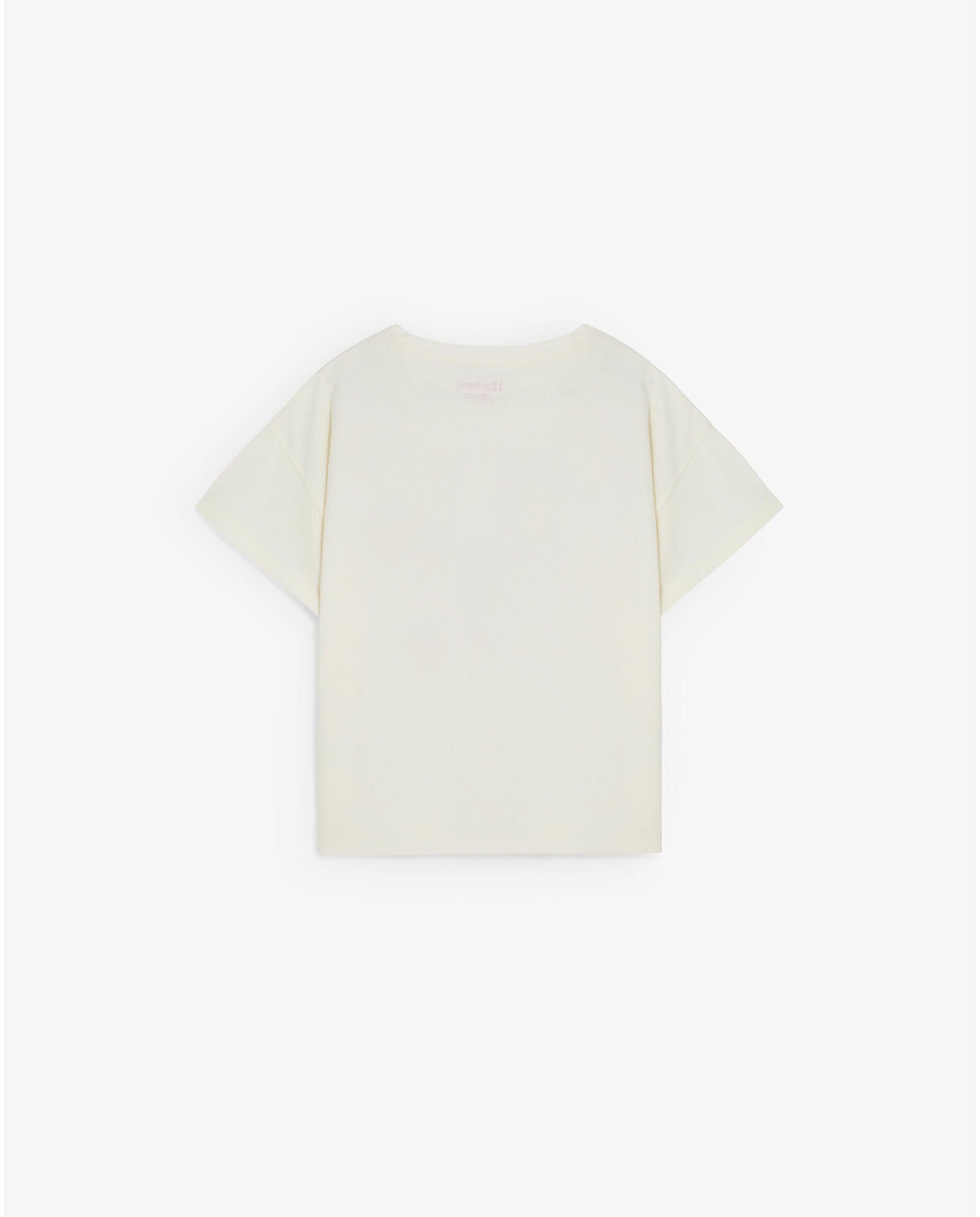 T-shirt Infantil de Manga Curta com Caveira Frontal Scalpers Branco-2