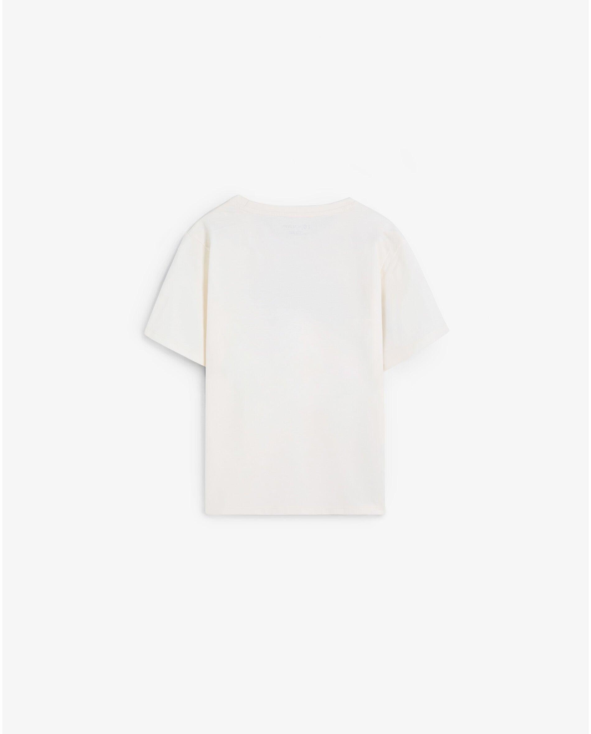 T-shirt Infantil de Manga Curta com Caveira Frontal Scalpers Branco-2