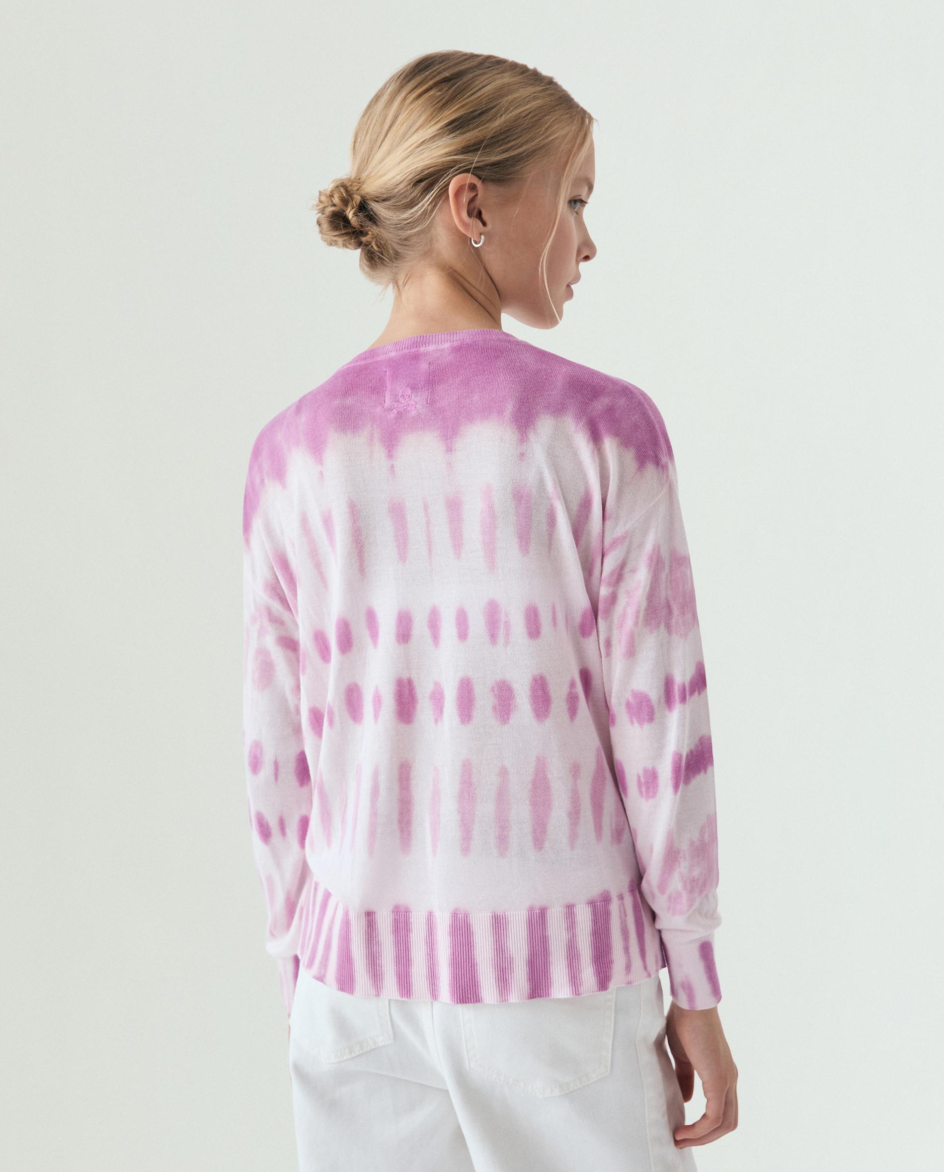 Camisola Infantil Tie-dye com Gola Redonda Scalpers Rosa-2