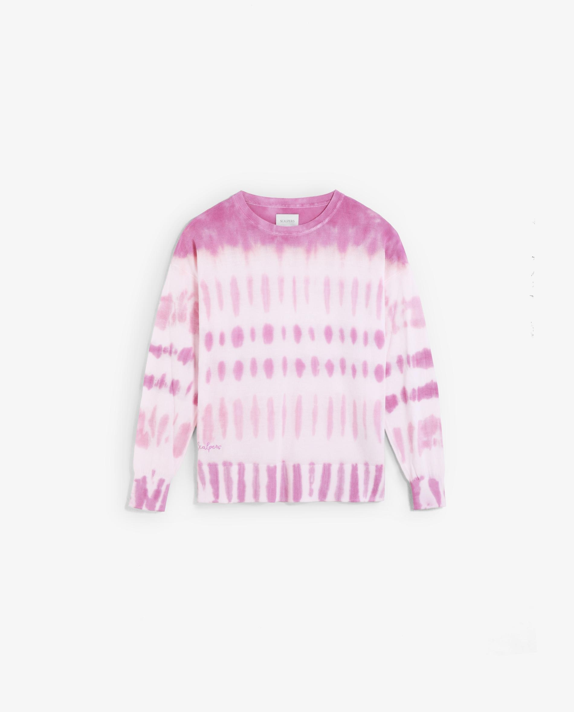 Camisola Infantil Tie-dye com Gola Redonda Scalpers Rosa-4