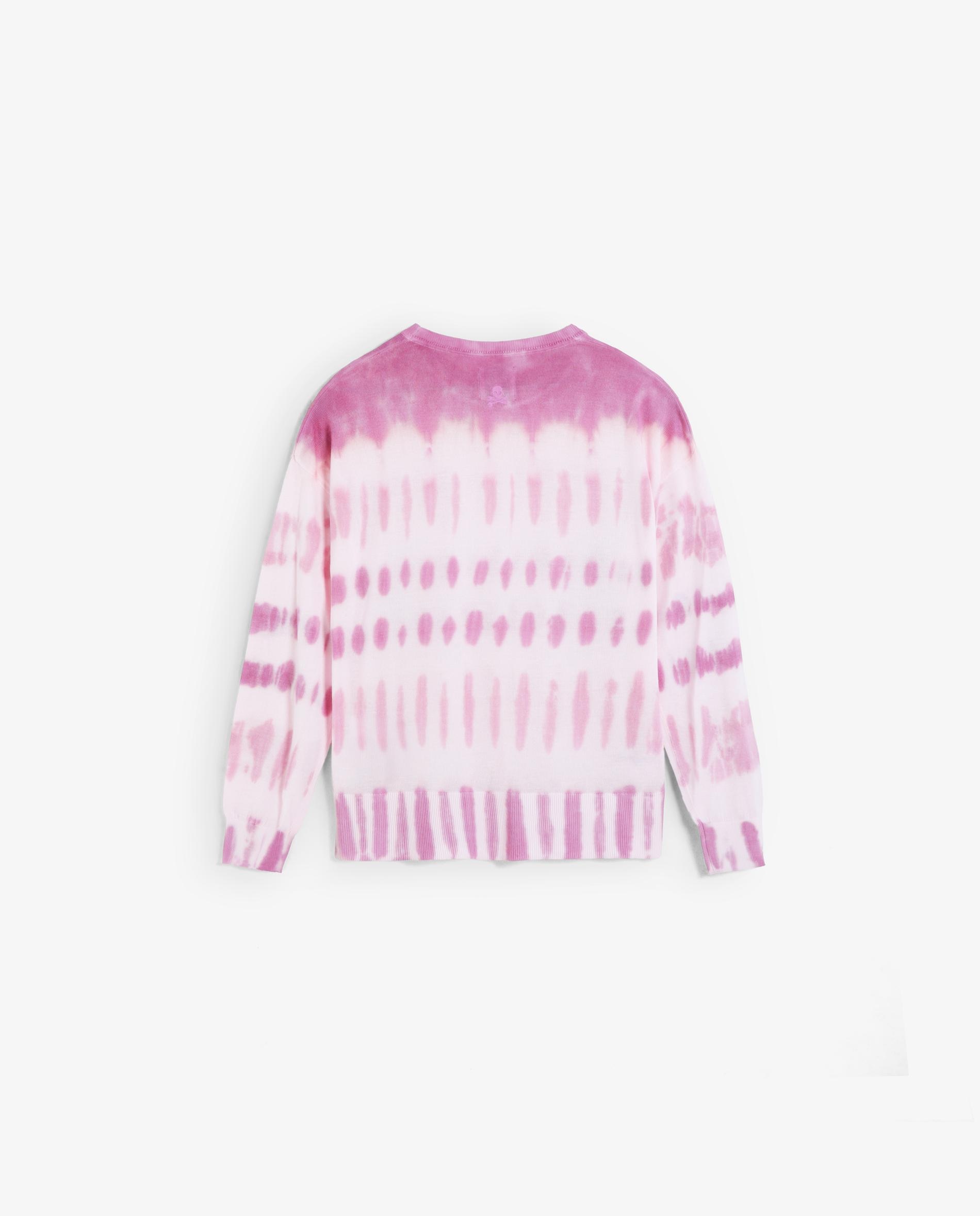 Camisola Infantil Tie-dye com Gola Redonda Scalpers Rosa-5