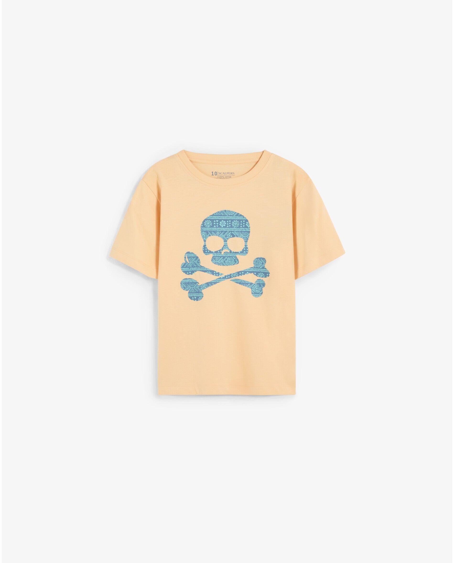Imagem 0 de T-shirt Infantil de Manga Curta com Caveira Frontal