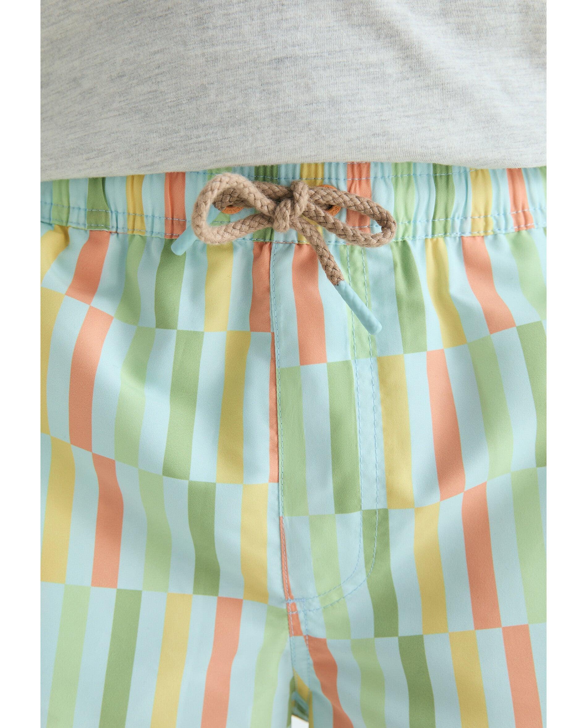 Fato de Banho Estampado com Bolso Posterior Verde Água-4