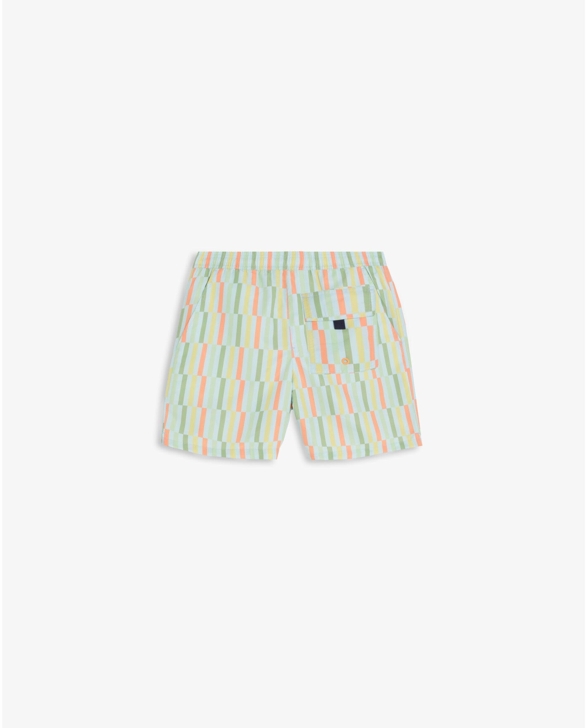 Fato de Banho Estampado com Bolso Posterior Verde Água-7