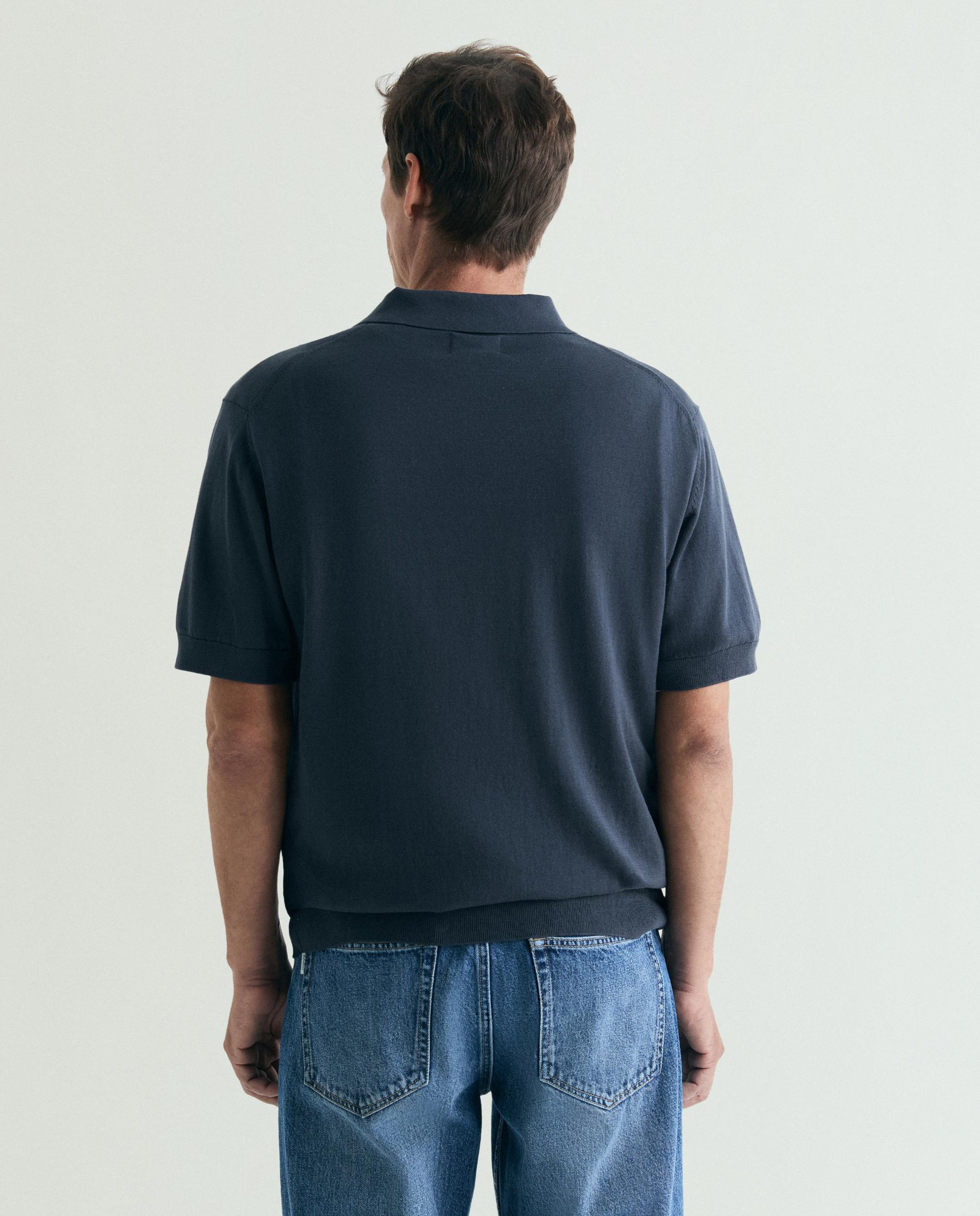 Polo de Manga Curta Regular Fit Navy-2