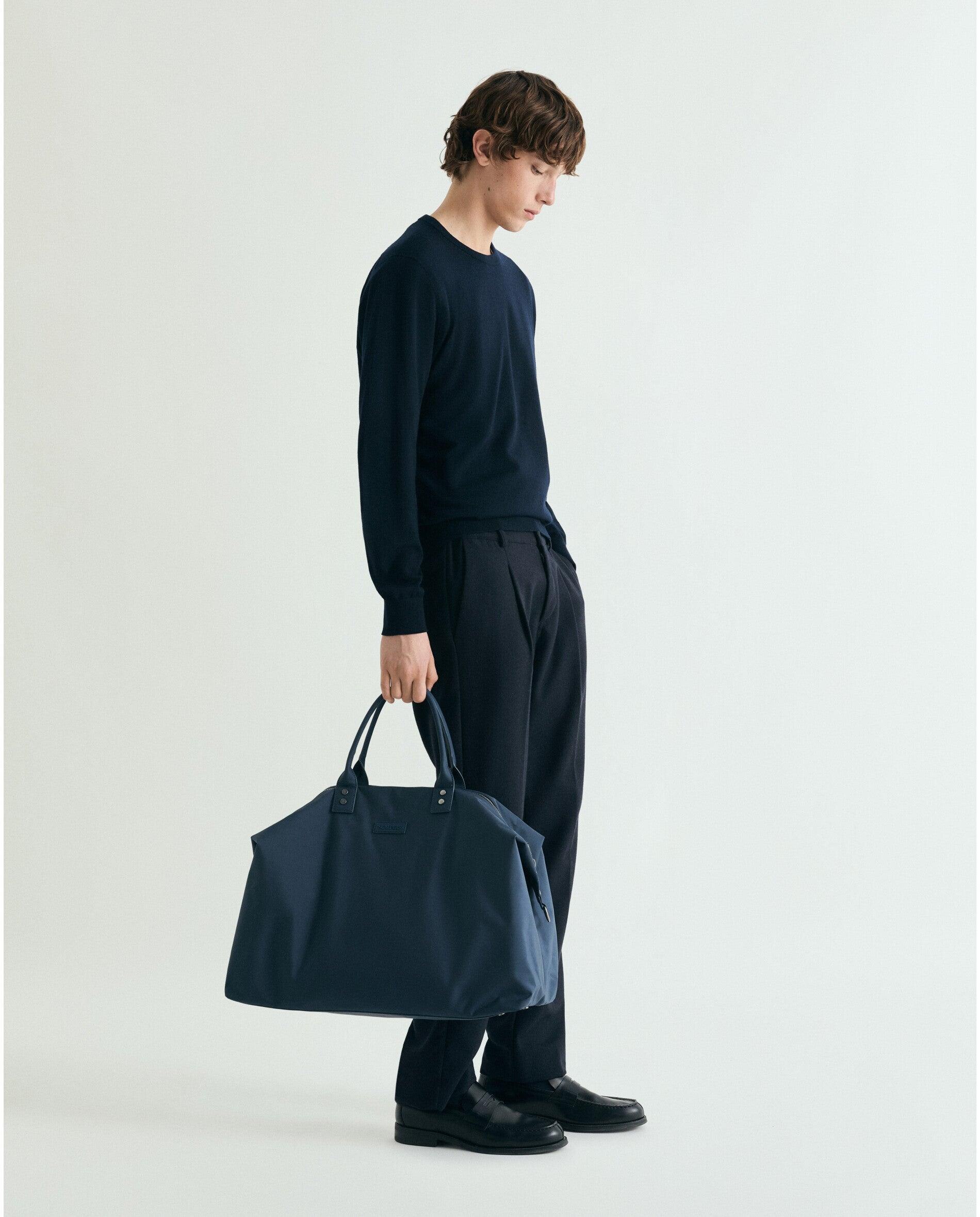 Camisola de Lã Merino com Gola Redonda Navy-4