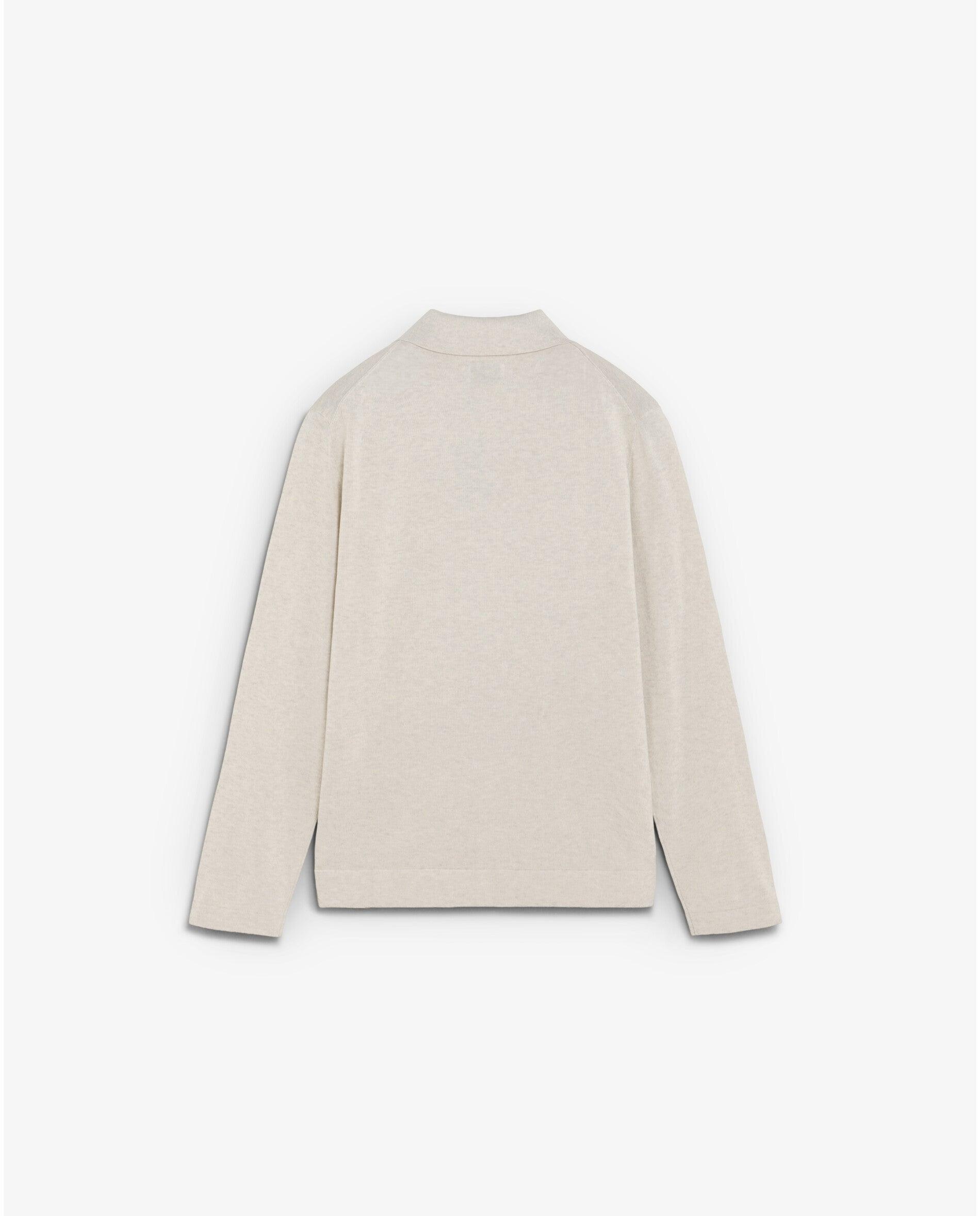 Cardigan com Gola Polo e Fecho de Botões Creme-8