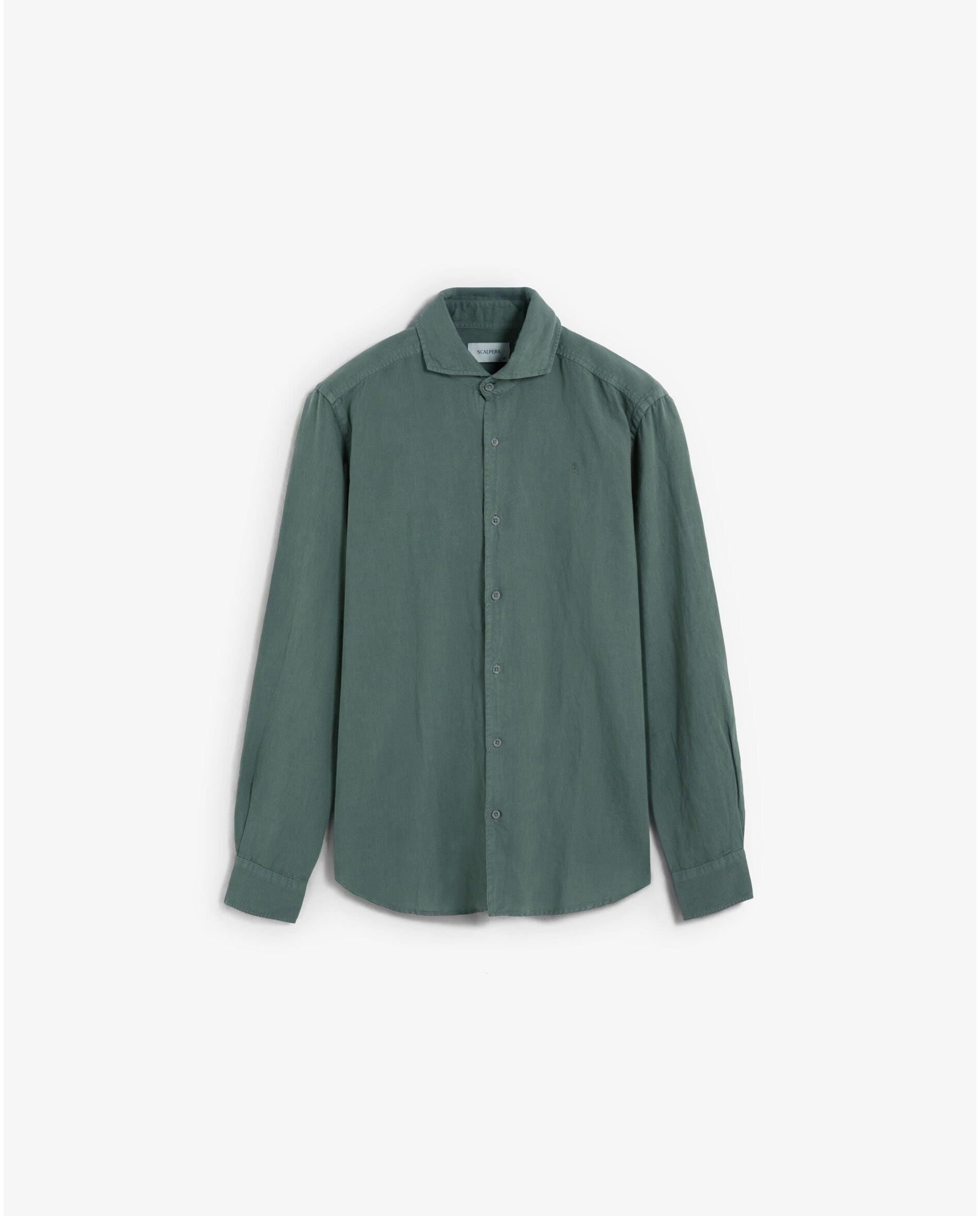 Imagem 0 de Camisa Regular Fit de Manga Comprida Lisa