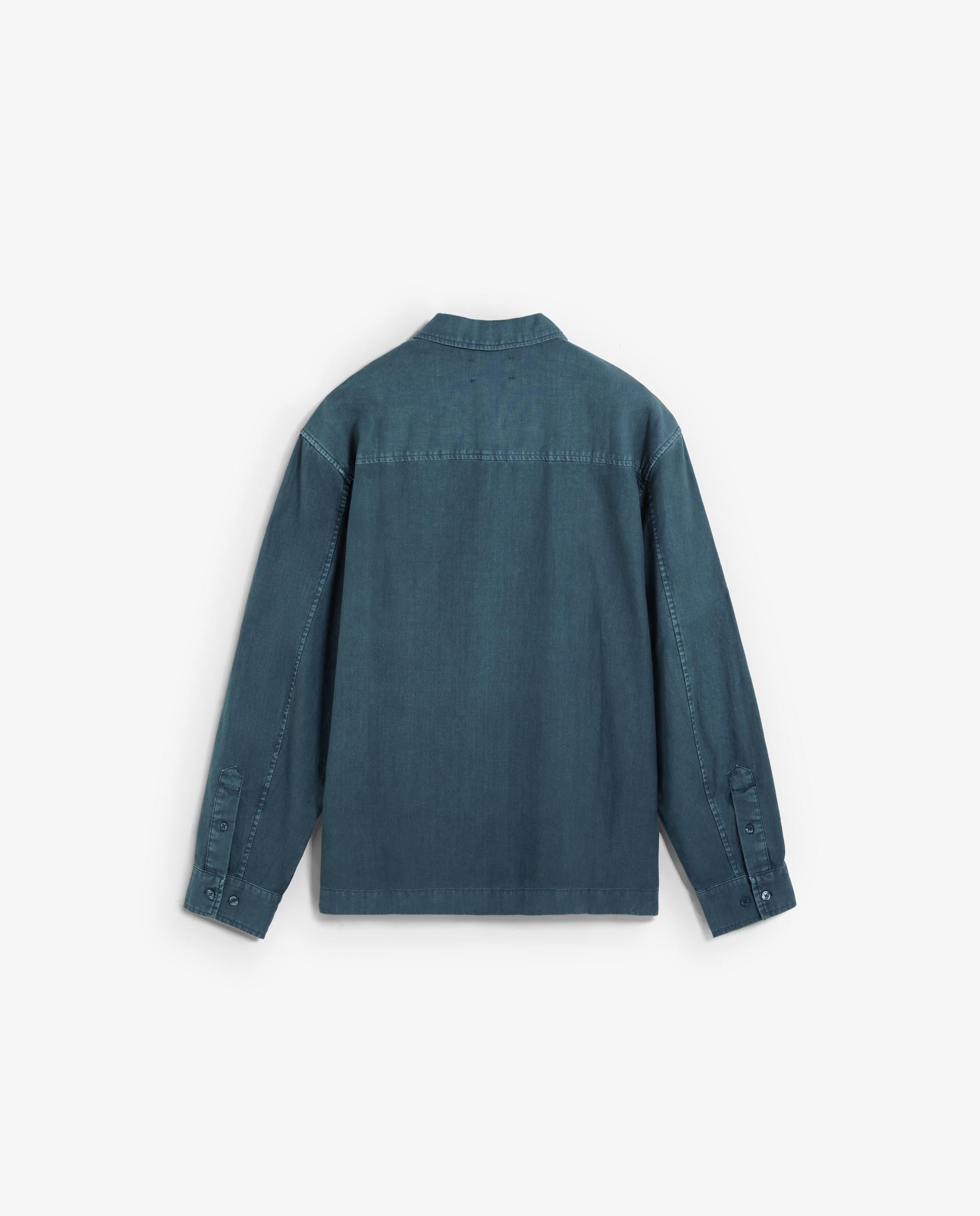 Camisa de Manga Comprida com Gola Polo Navy-5