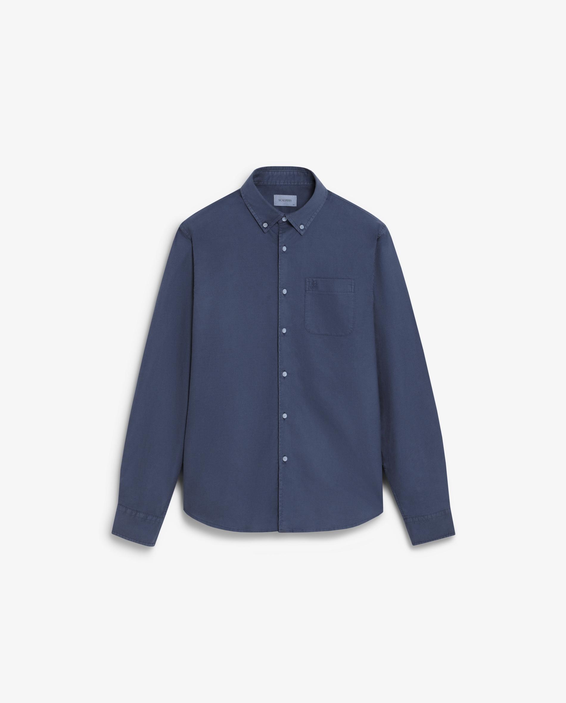 Camisa Regular com Bolso Navy-4