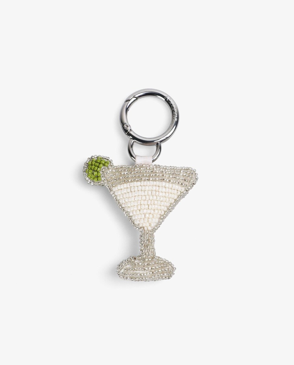 Porta-chaves com Forma de Copo de Cocktail Prata-1