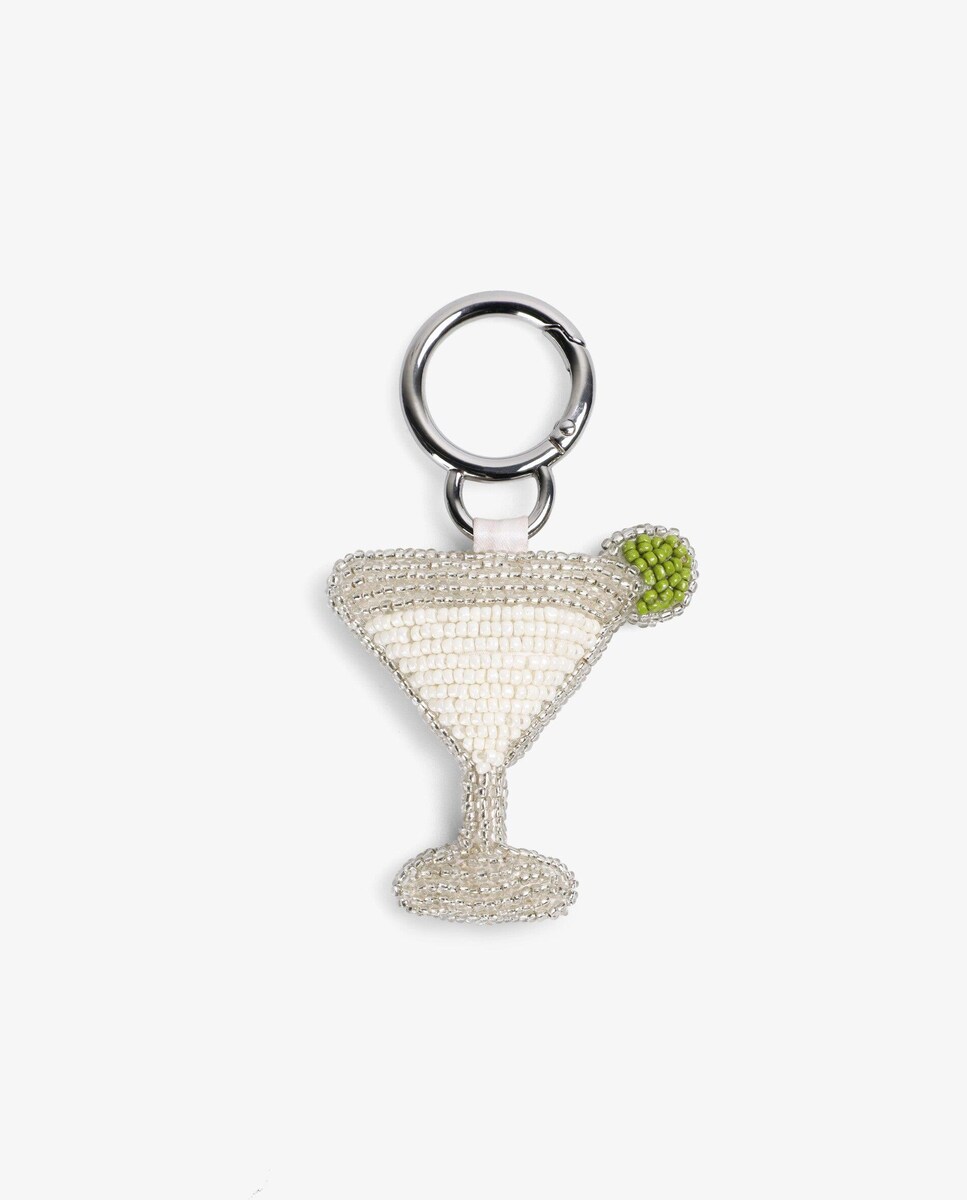 Porta-chaves com Forma de Copo de Cocktail Prata-2