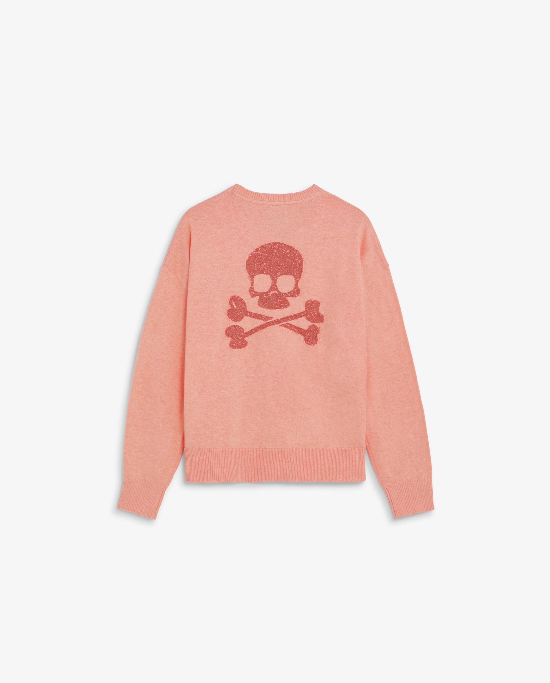 Camisola Infantil com Gola Redonda e Caveira Posterior Scalpers Coral-6
