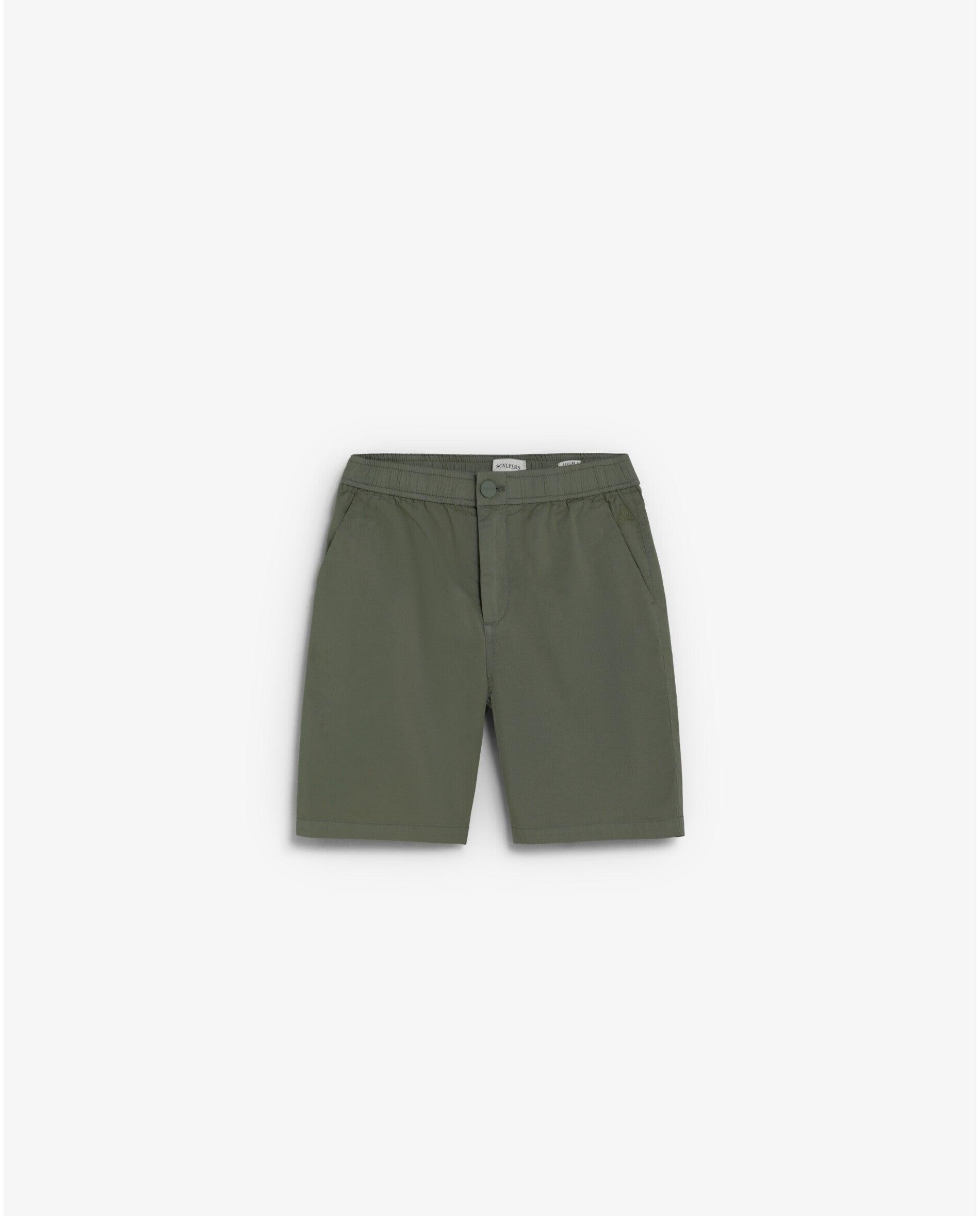 Imagem 0 de Bermudas Infantil Ligeiramente Elásticas com Fecho Zip e Botão
