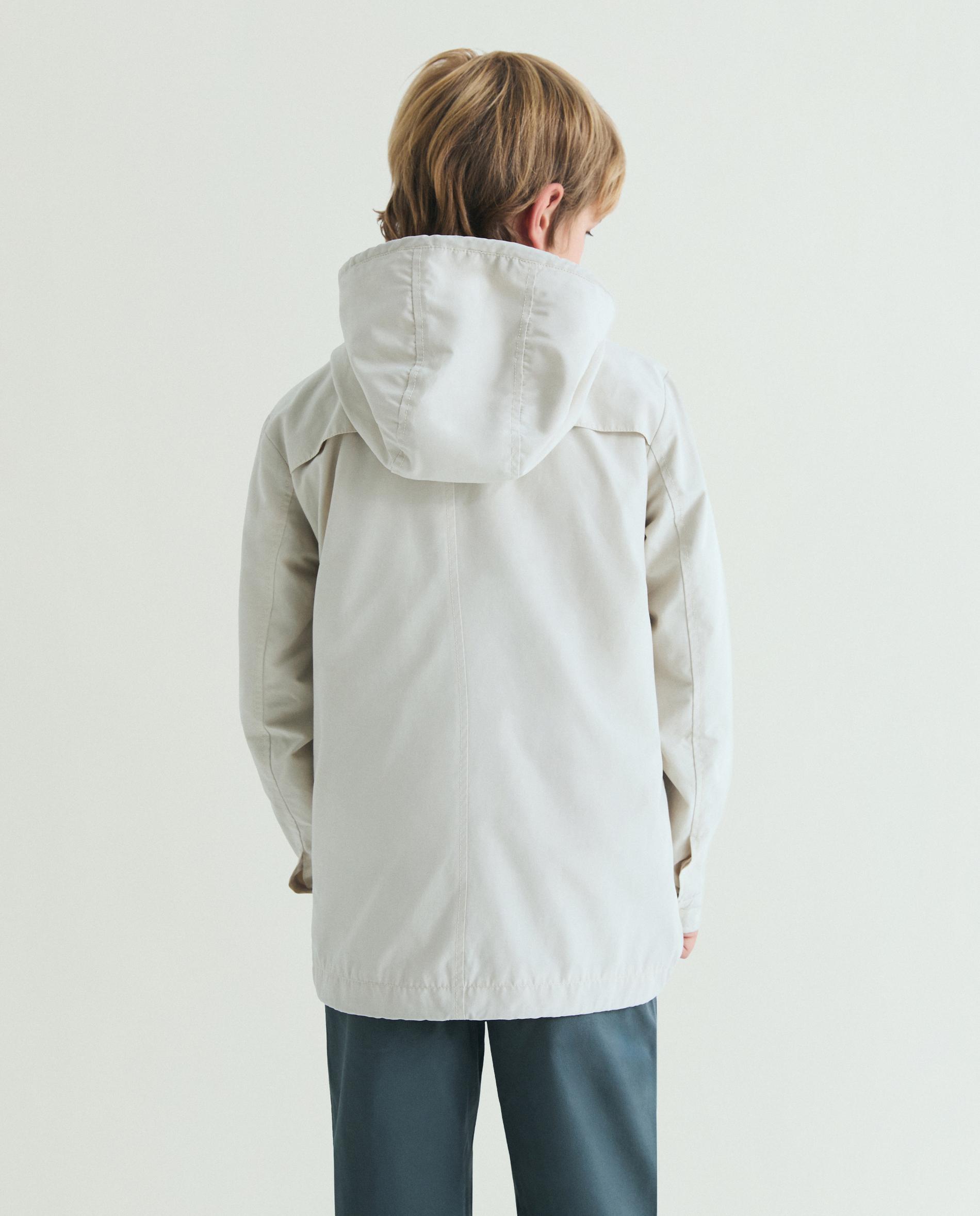 Parka Infantil com Capuz e Fecho Duplo Scalpers Branco-gelo-3