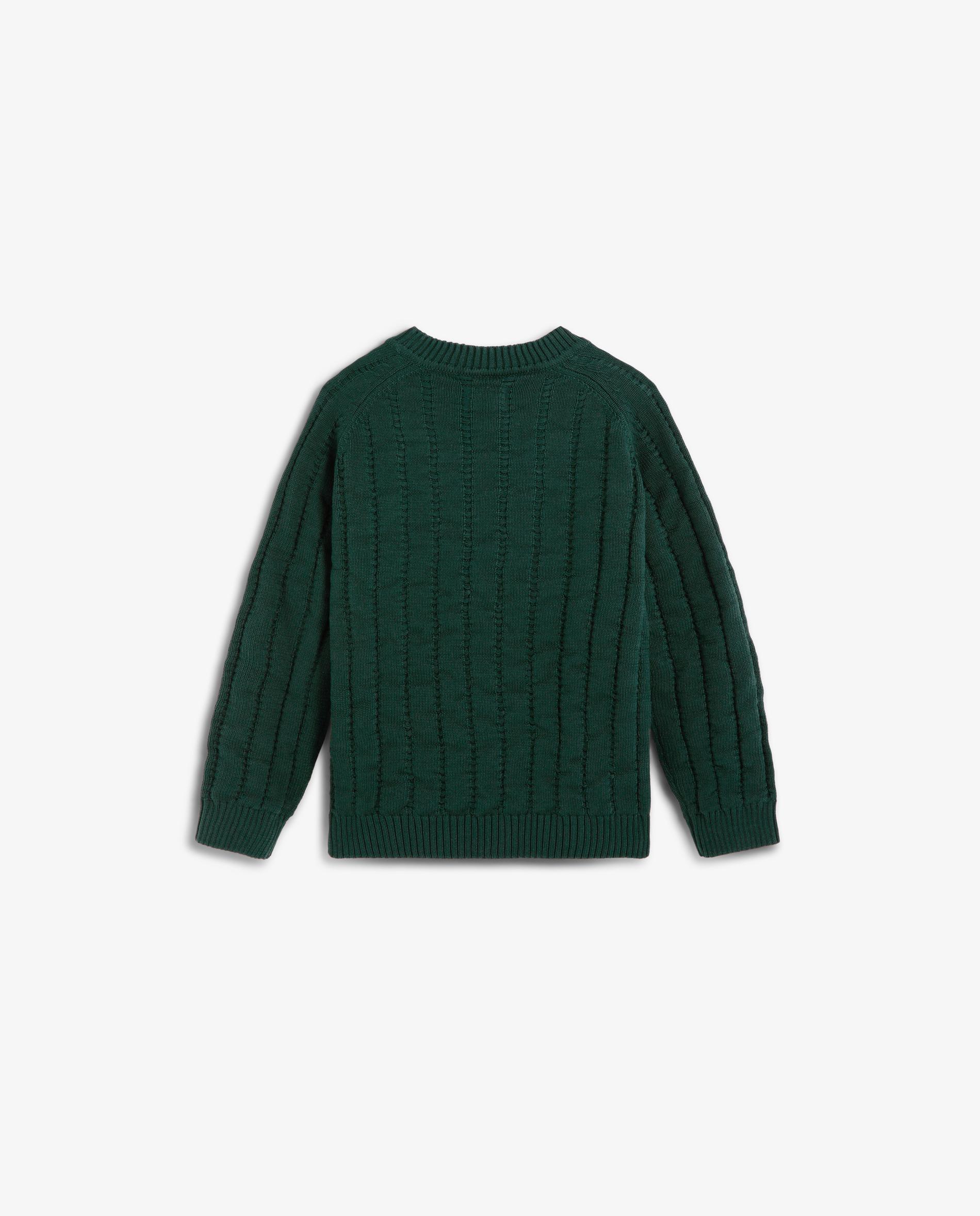 Camisola Infantil Canelada com Gola Redonda Scalpers Verde-escuro-6