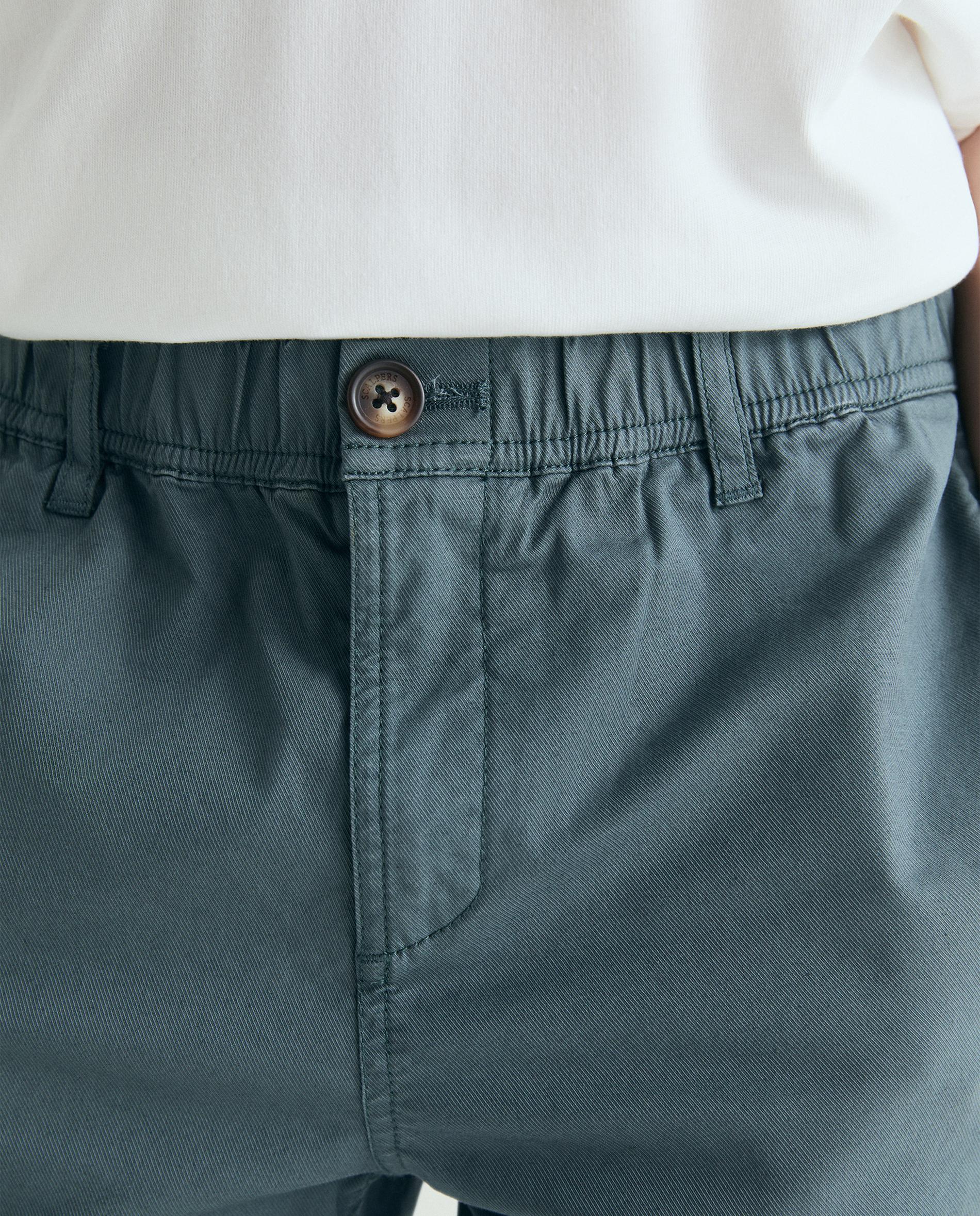 Calças Chino Relaxed Fit Ligeiramente Elásticas Infantil Scalpers Cinzento esverdeado-4