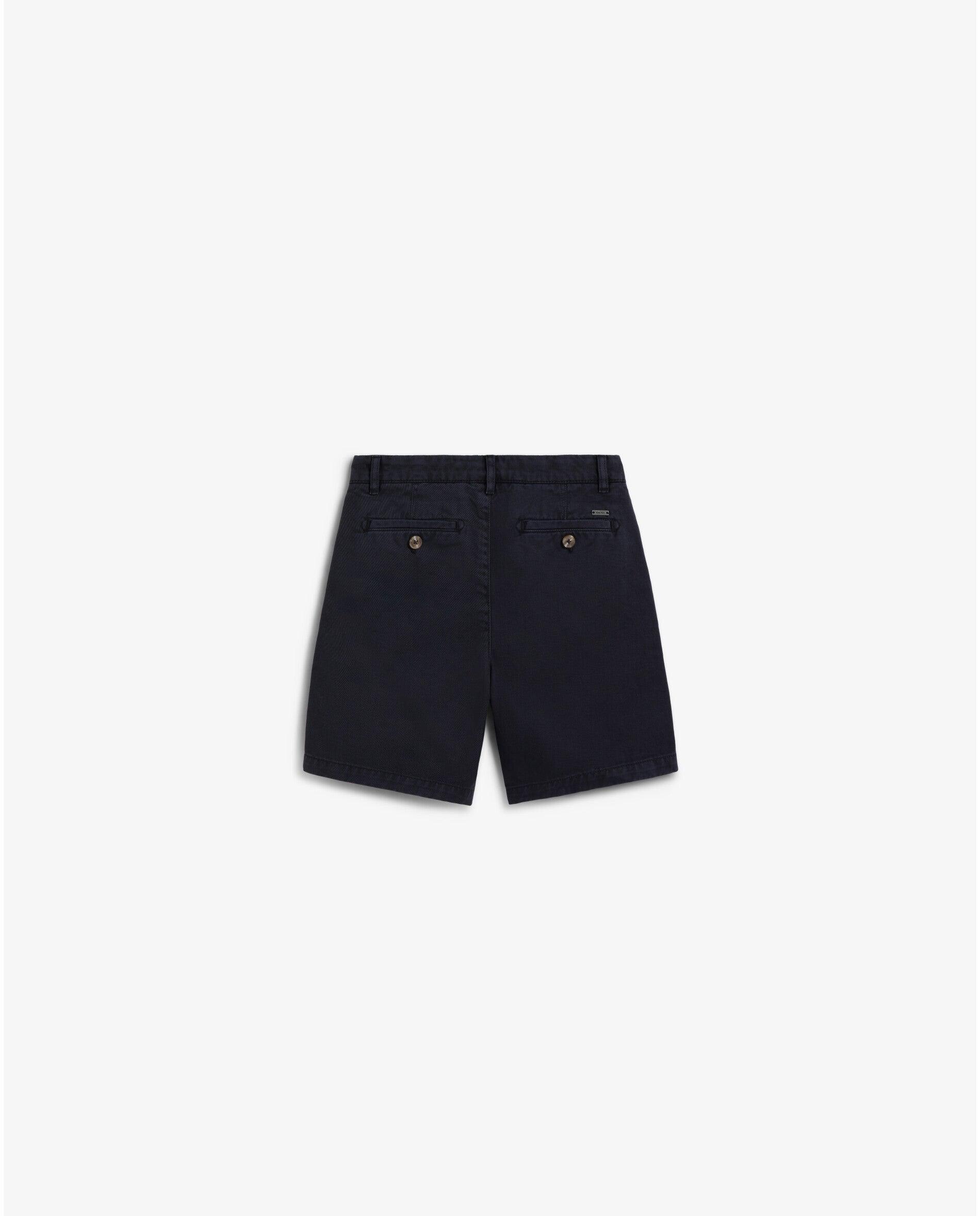 Bermudas Regular Fit com Fecho Zip e Botão Scalpers Navy-2