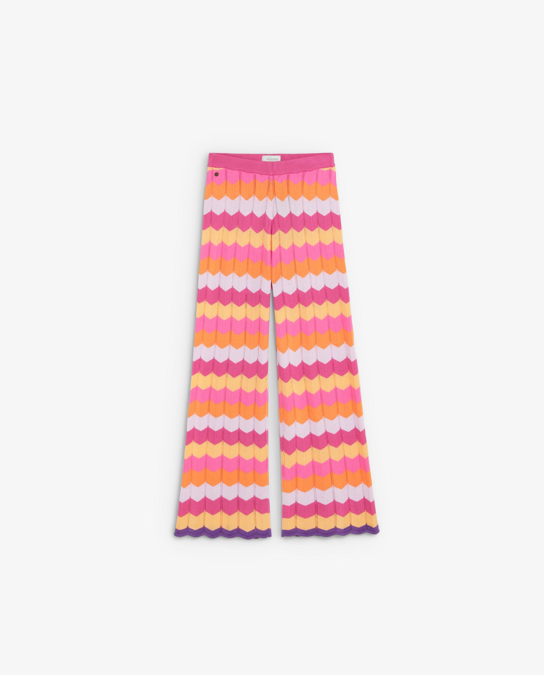 Calças Infantil com Estampado Zigzag e Cintura Elástica Scalpers Multicolor-4