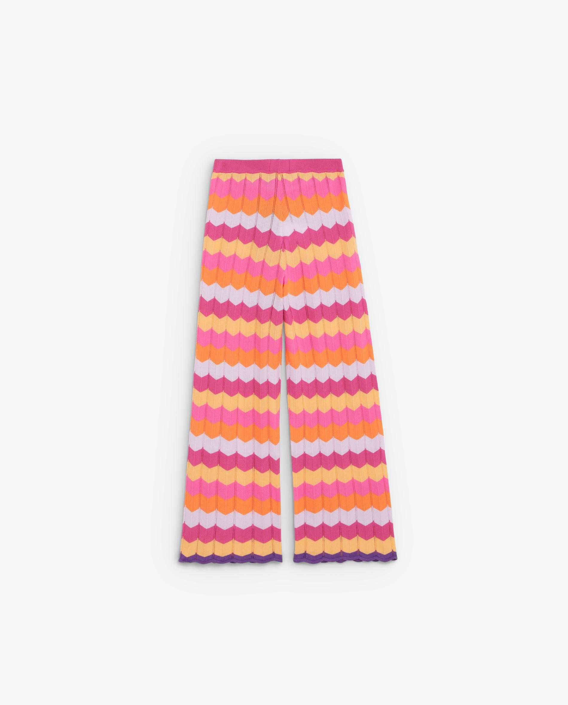 Calças Infantil com Estampado Zigzag e Cintura Elástica Scalpers Multicolor-5