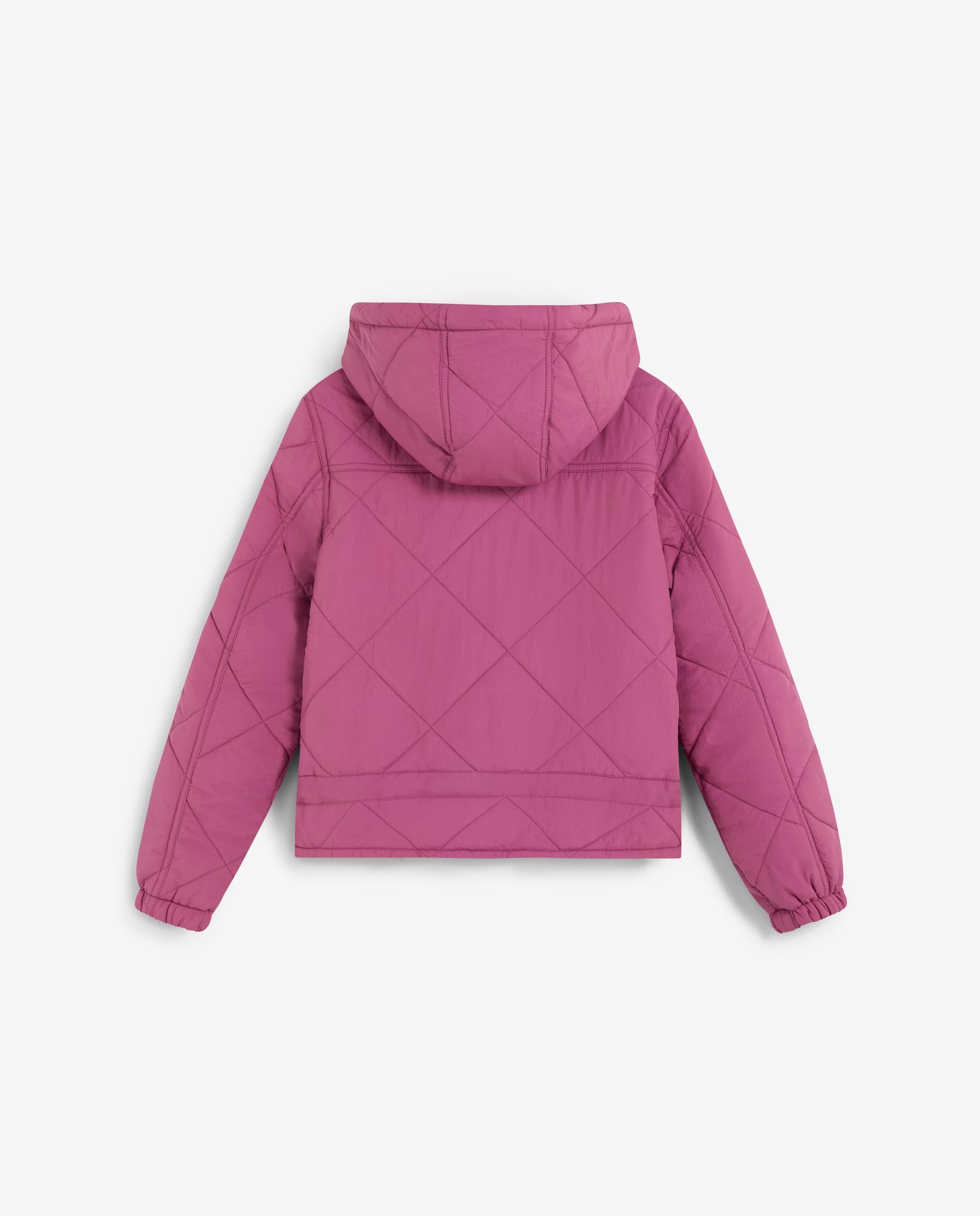 Casaco Acolchoado Infantil com Capuz e Fecho Zip Scalpers Malva-6