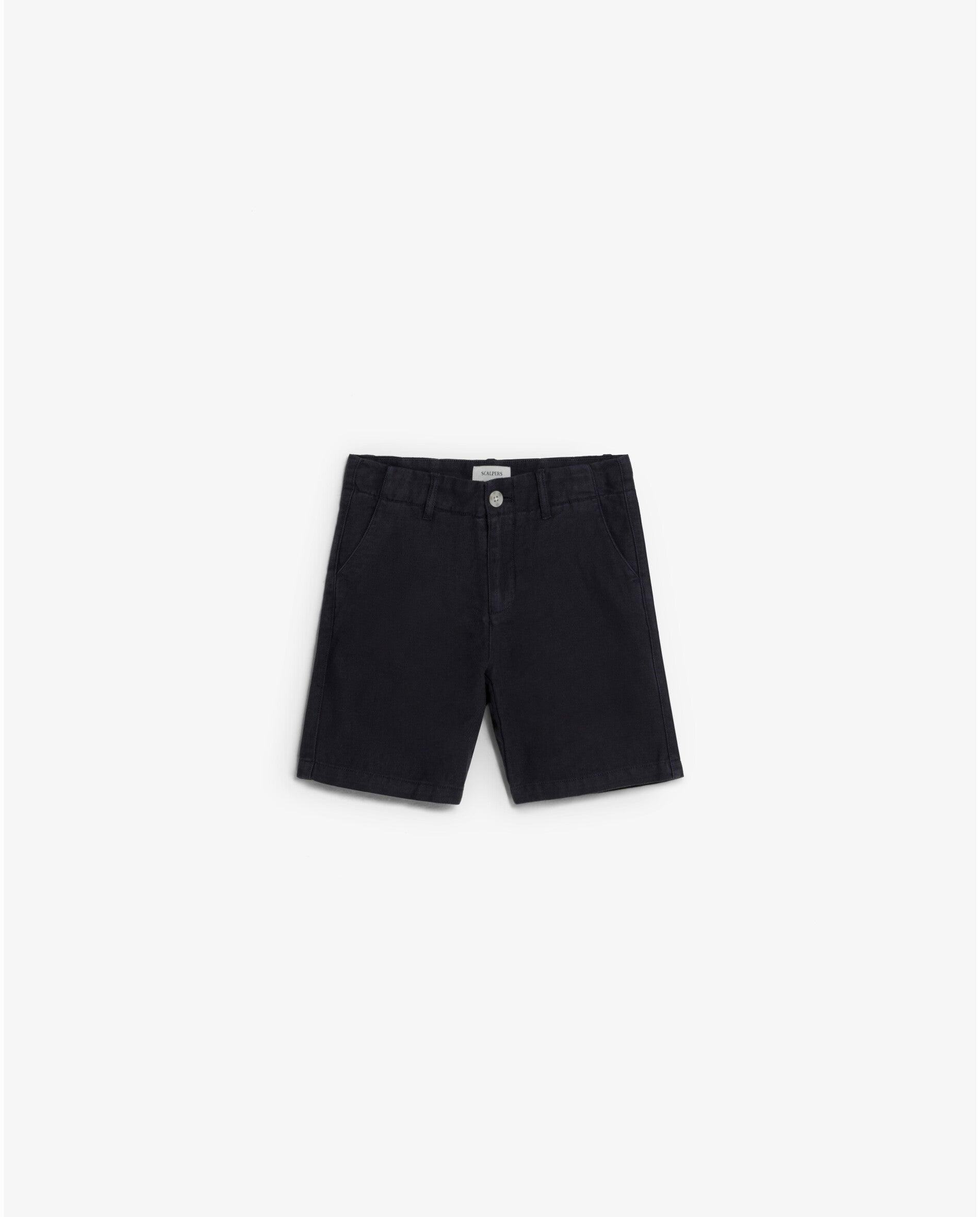Bermudas Regular Fit com Presilhas na Cintura Navy-1