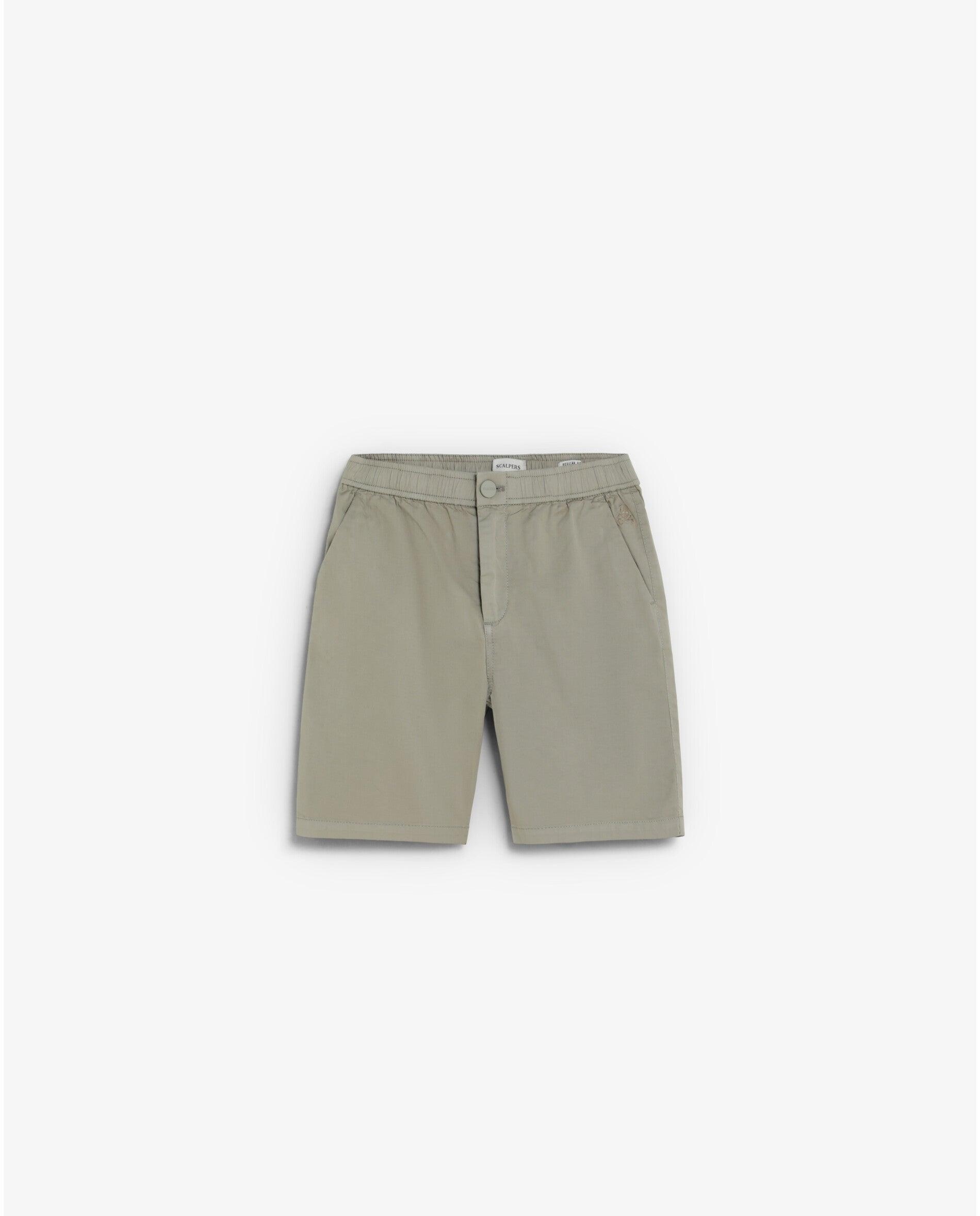Imagem 0 de Bermudas Infantil Ligeiramente Elásticas com Fecho Zip e Botão